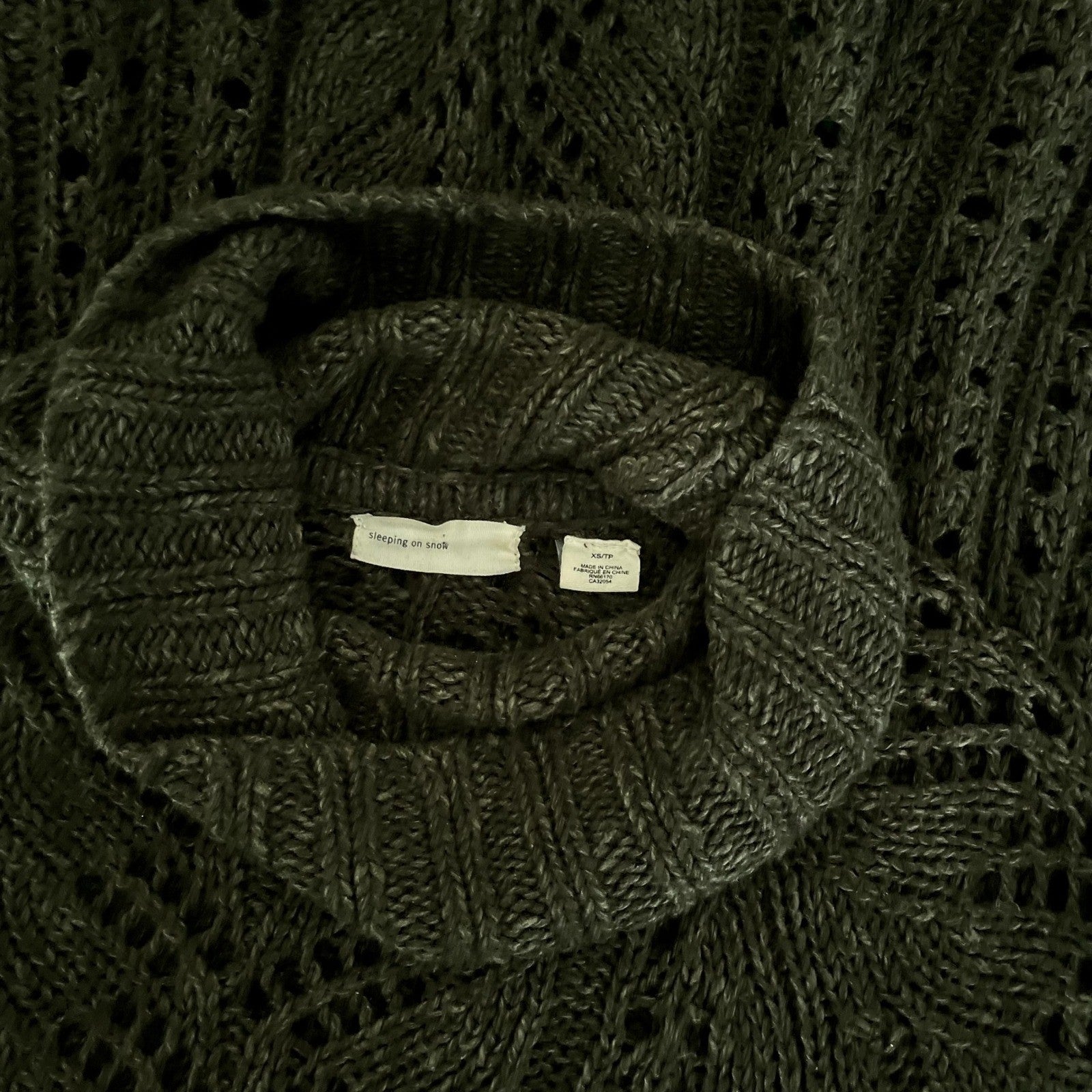 Anthropologie SLEEPING ON SNOW Eldora Turtleneck Sweater Green Linen Wool XS