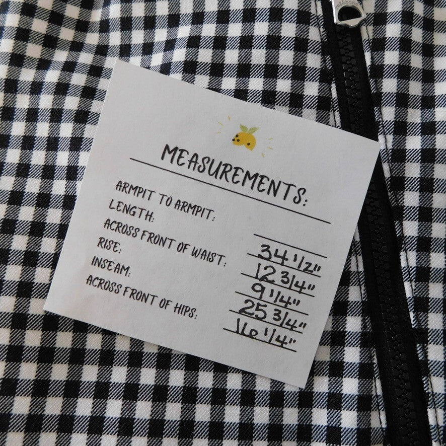Revolve RAG & BONE Simone Gingham Pants Check Black White Tapered Size 4