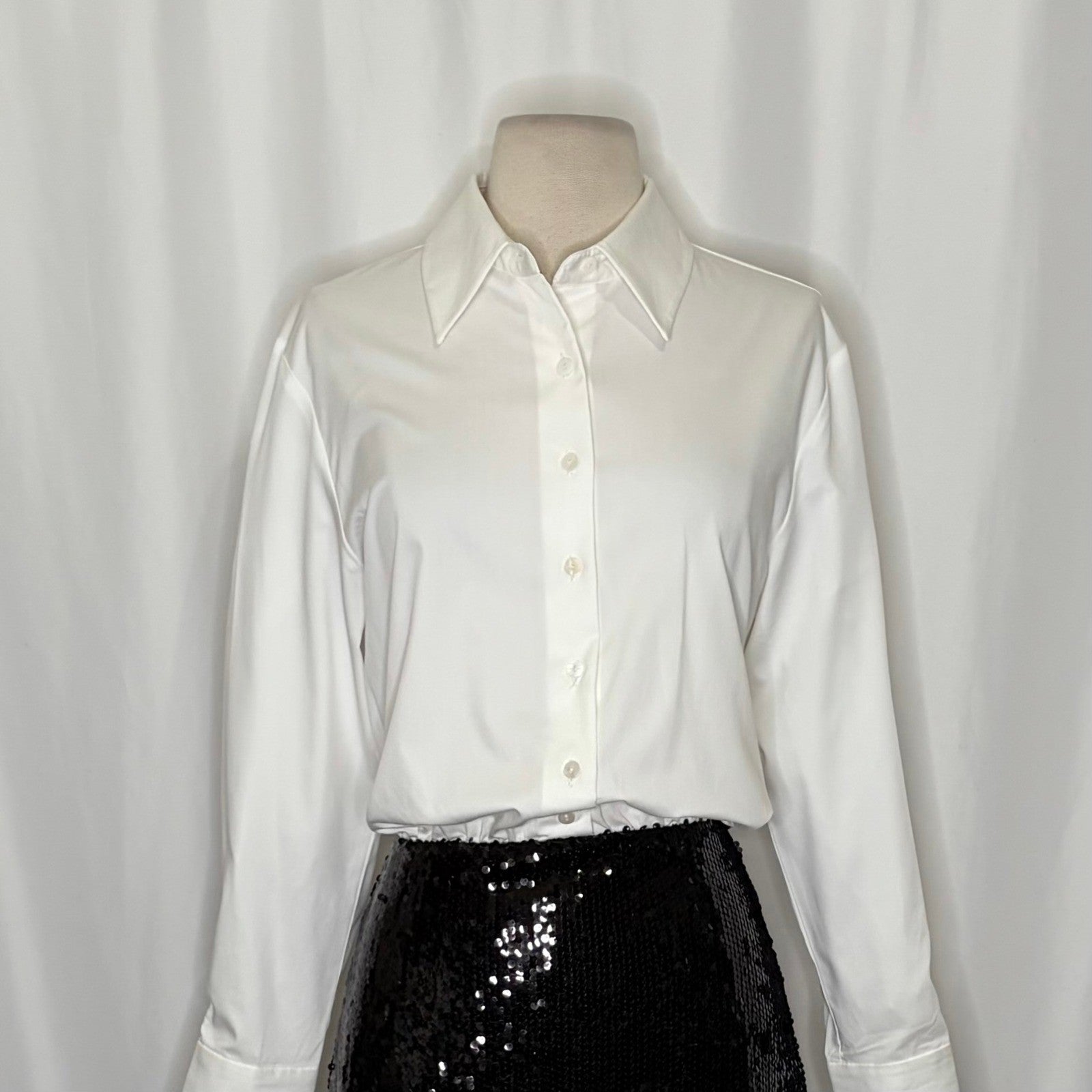 Anthropologie MARE MARE Buttondown Sequin Twofer Dress Black White X-Small