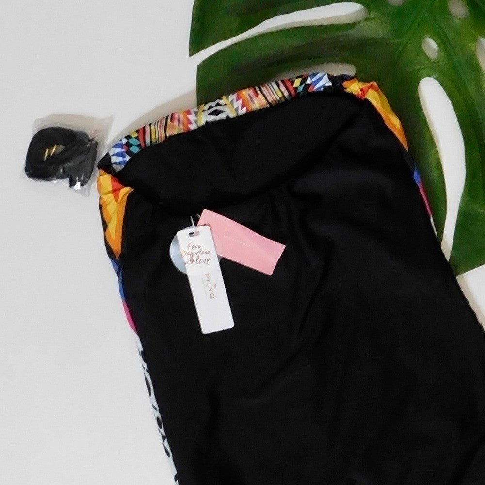 NWT!! PILYQ Inca Halter or Strapless One Piece Swimsuit Colorful Vacation Small