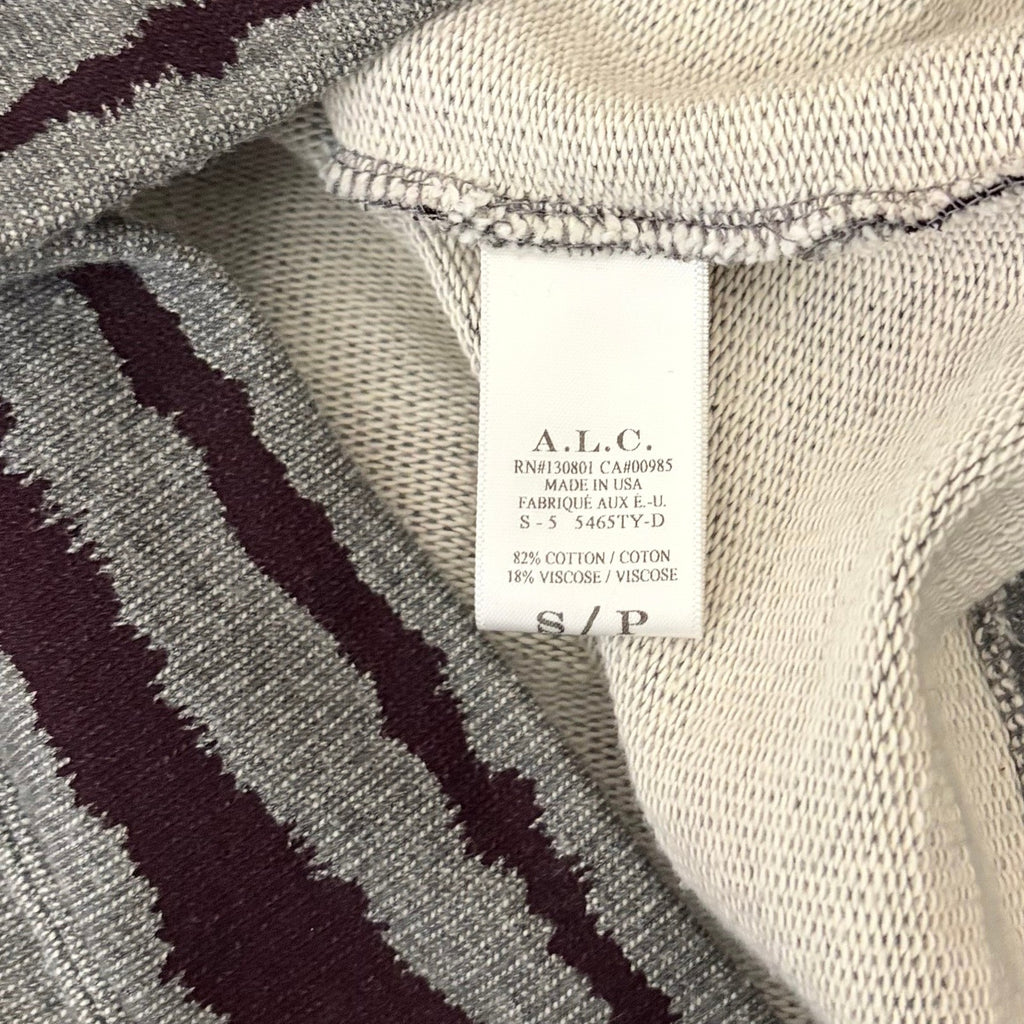 A.L.C. Conlo Bleed Stripe Sweater Sweatshirt Pullover Knit Crew Neck Small