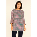 NWT!! BODEN Edna Tunic Top Retro Floral Navy Blue Red Preppy Polka Dot Size 6