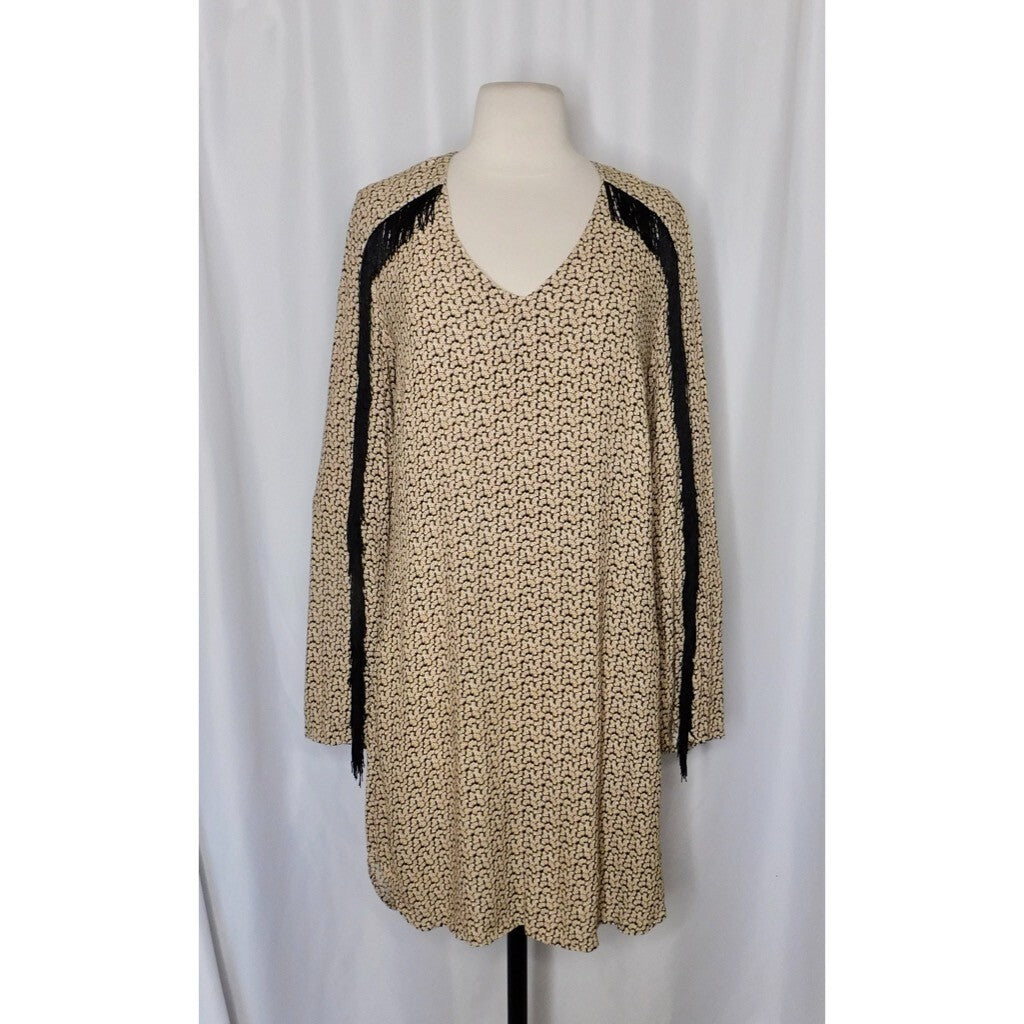 SCOTCH & SODA Floral Fringe Shift Dress Rising Sun Festival Western Size 8