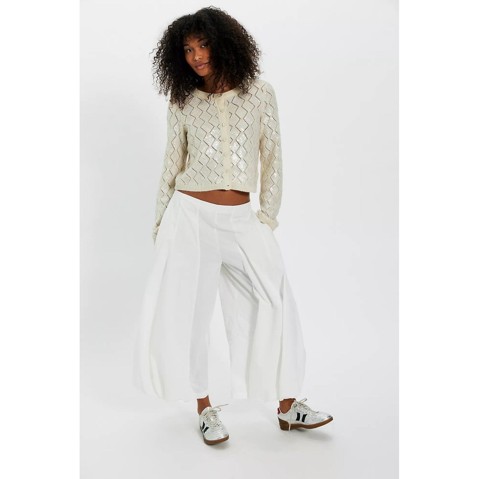 NWT!! Free People WE THE FREE Mermaid Cardi Cardigan Sweater Sequins Small