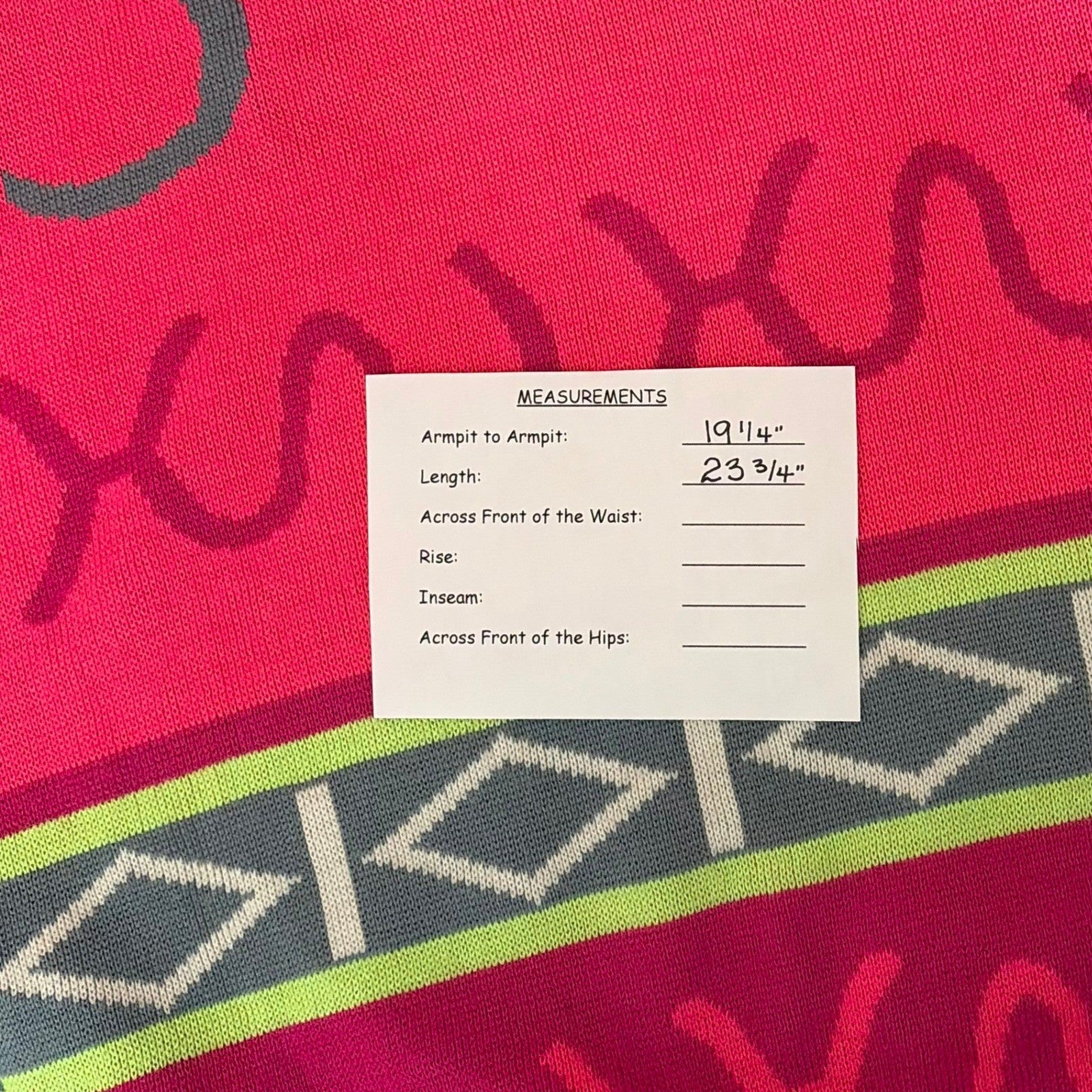 Vintage SUMMIT COUNTY Sporty Wool Blend Crew Neck Sweater Pink Colorful Medium