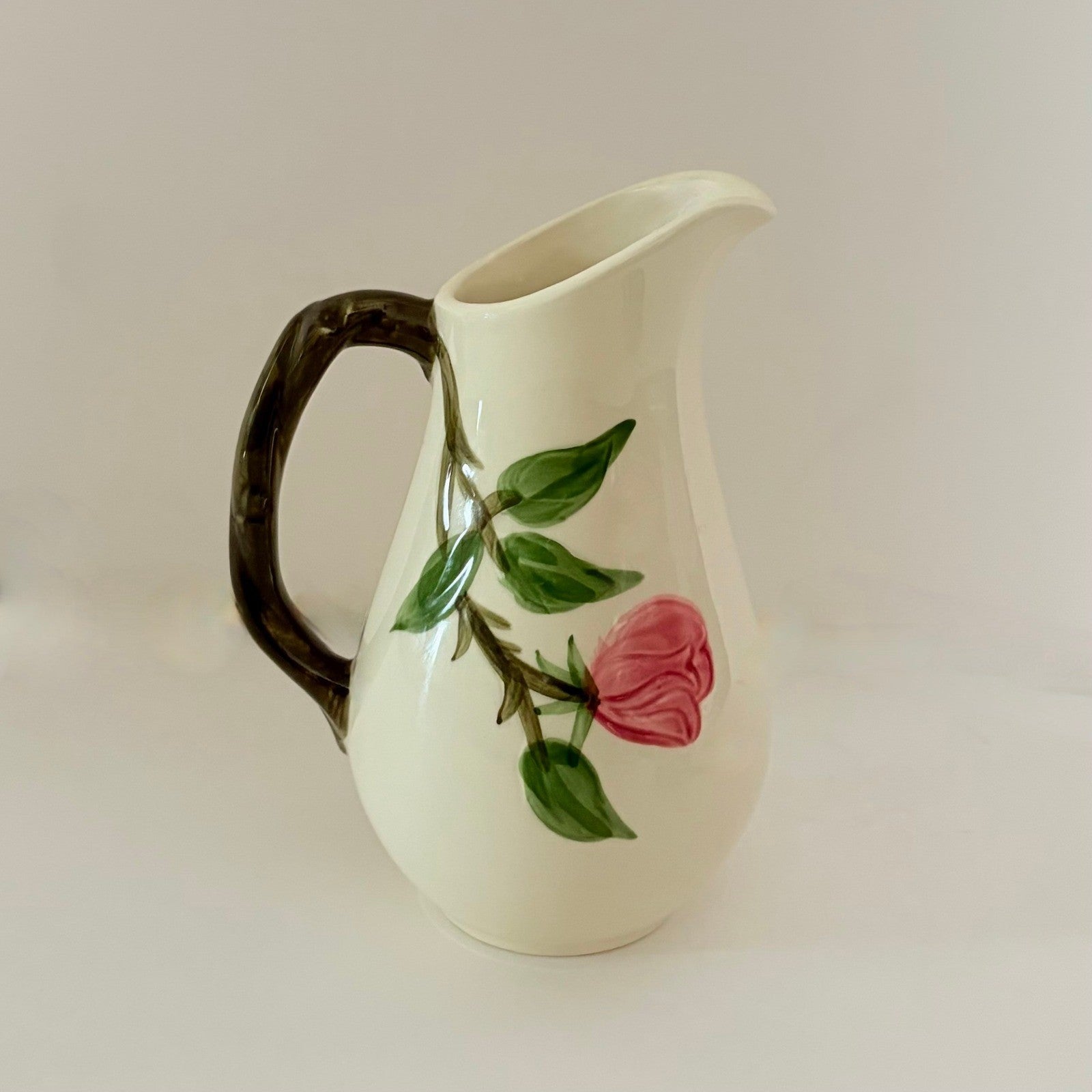 Vintage Franciscan DESERT ROSE Floral Syrup Pitcher Flying F Mark Western