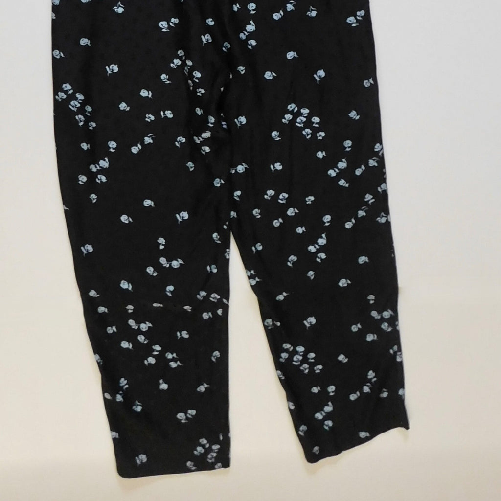 REBECCA TAYLOR Tailored Leandra Silk Floral Tie Waist Jumpsuit Jacquard Size 8