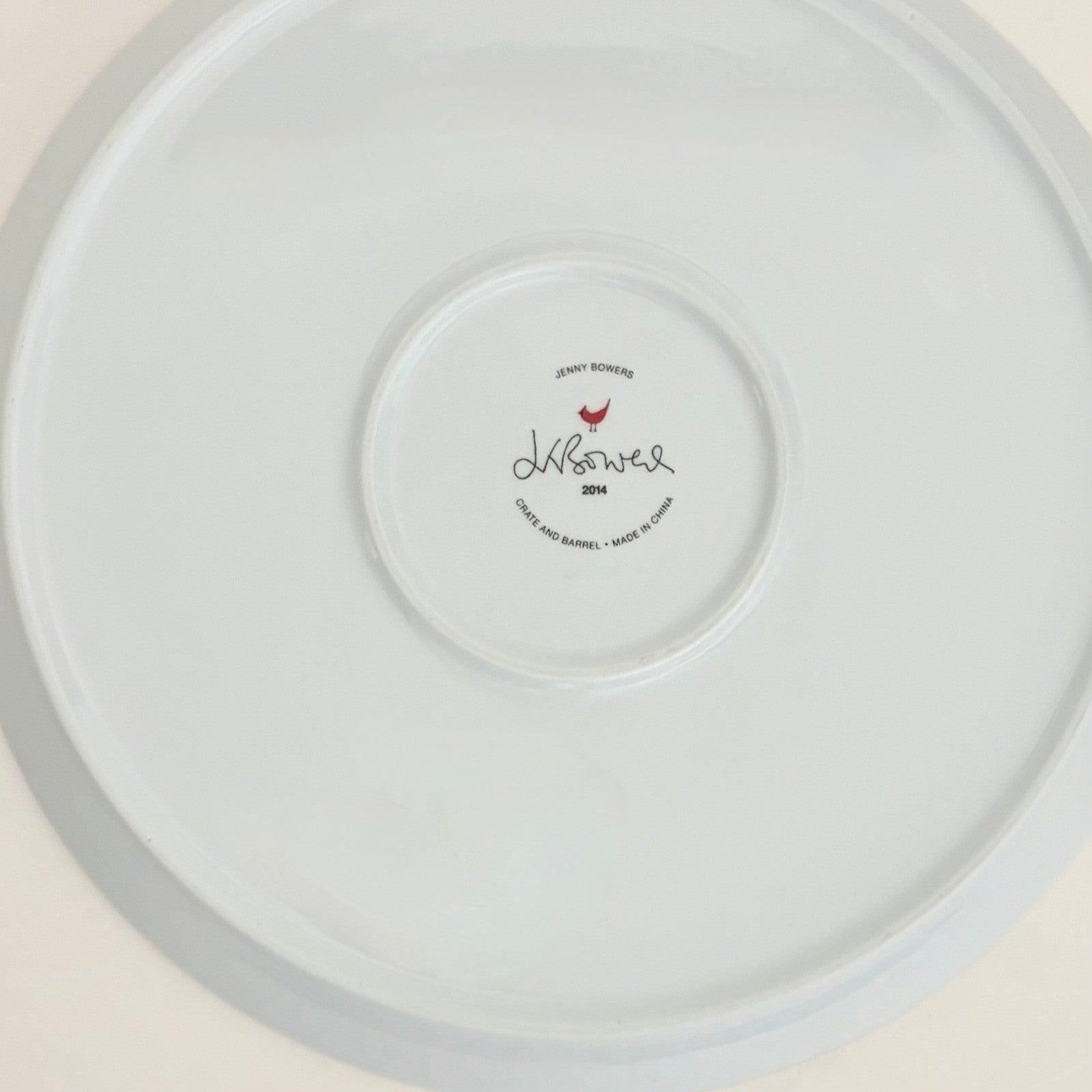 CRATE AND BARREL Cookies For Santa Jenny Bowers Serving Platter Plate 2014