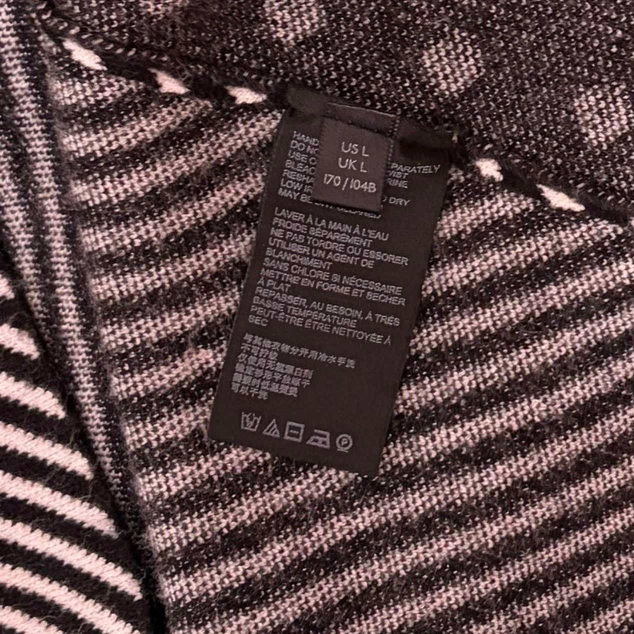 By ANTHROPOLOGIE Lizzie Mock Neck Sweater Black White Polka Dot Striped Large