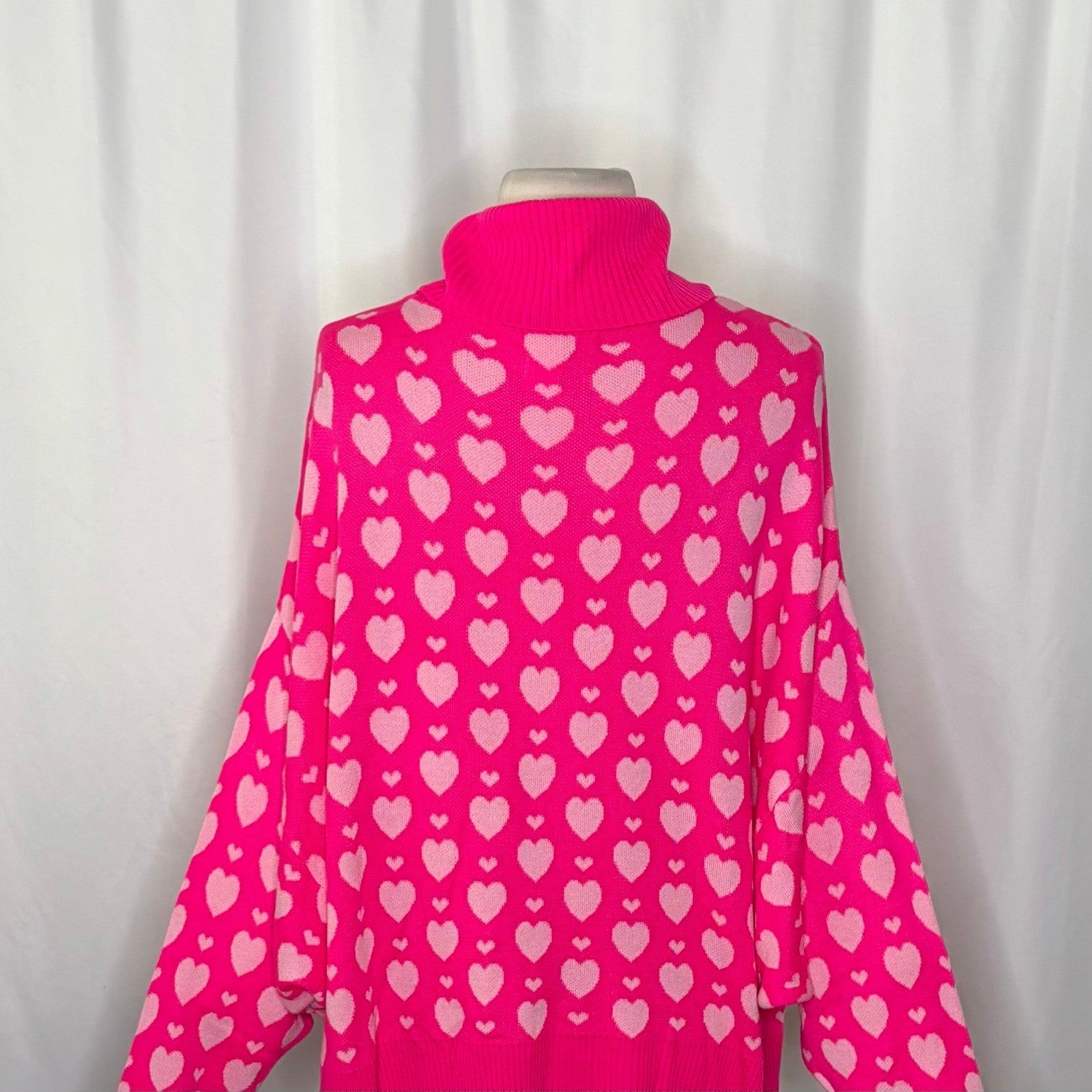 LILLY PULITZER Liggy Sweater Passion Fruit Pink Valentine Heart Jacquard Small