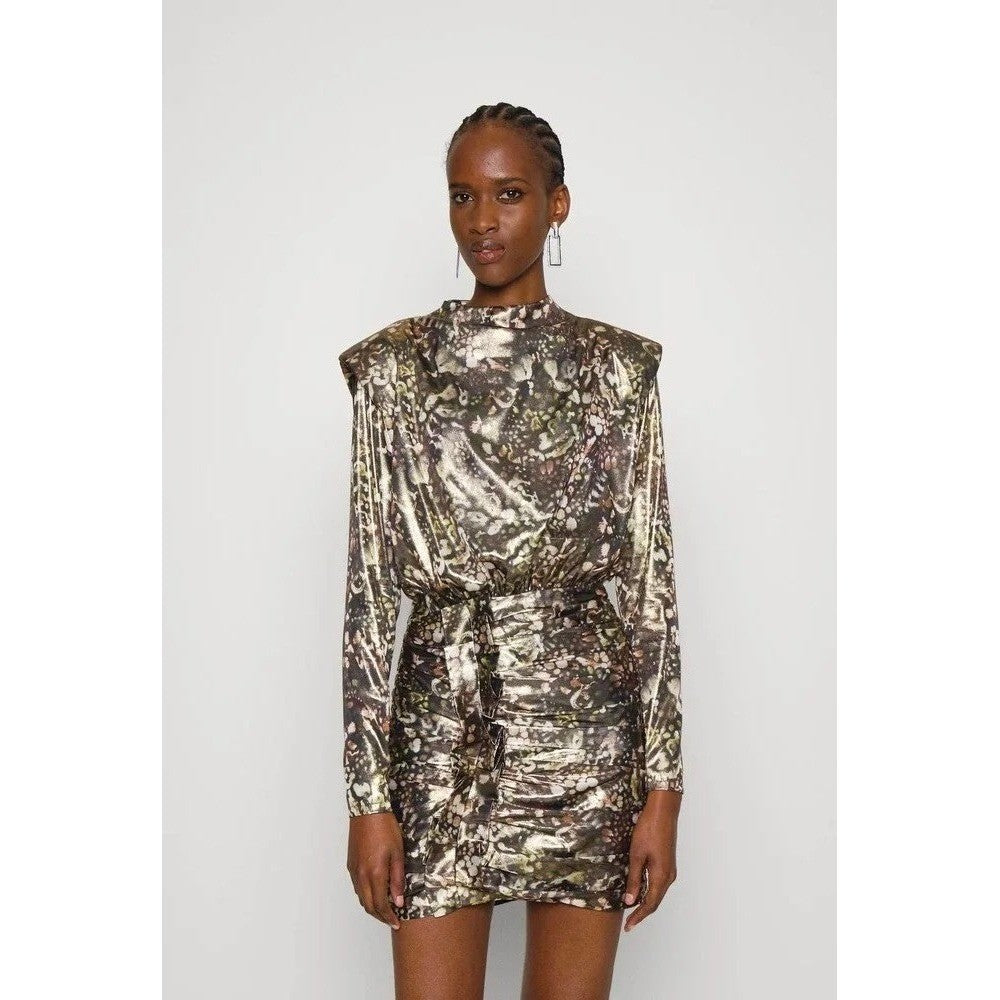 Revolve ALL SAINTS Lilliana Kettu Metallic Mini Dress Allsaints Party Size 4