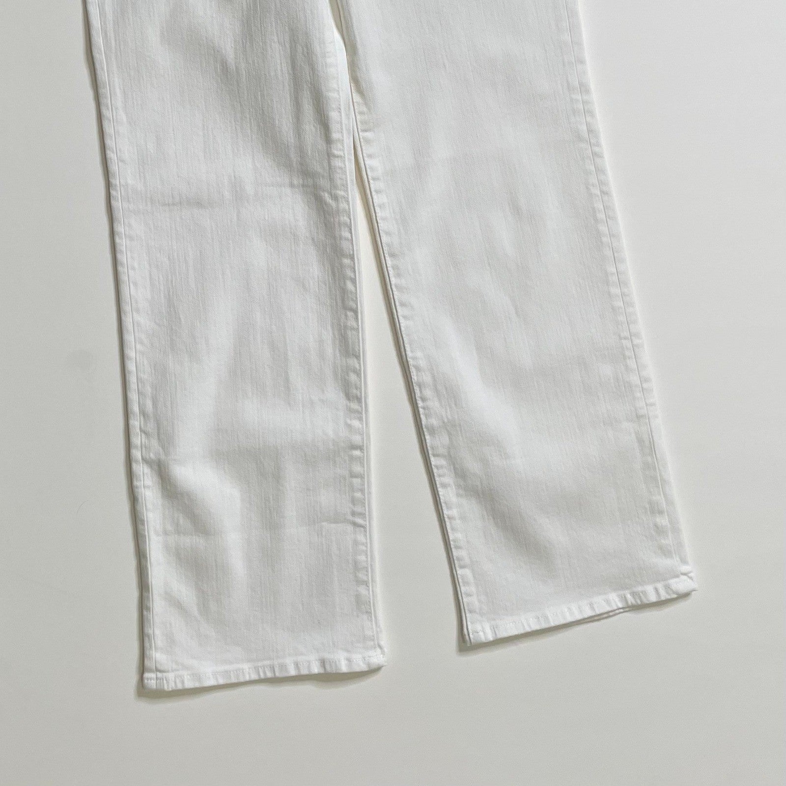 NWT!! J. CREW Lower Rise Full Length Slim Wide Jeans Solid White Retro Size 24