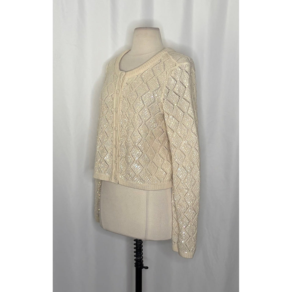 NWT!! Free People WE THE FREE Mermaid Cardi Cardigan Sweater Sequins Small
