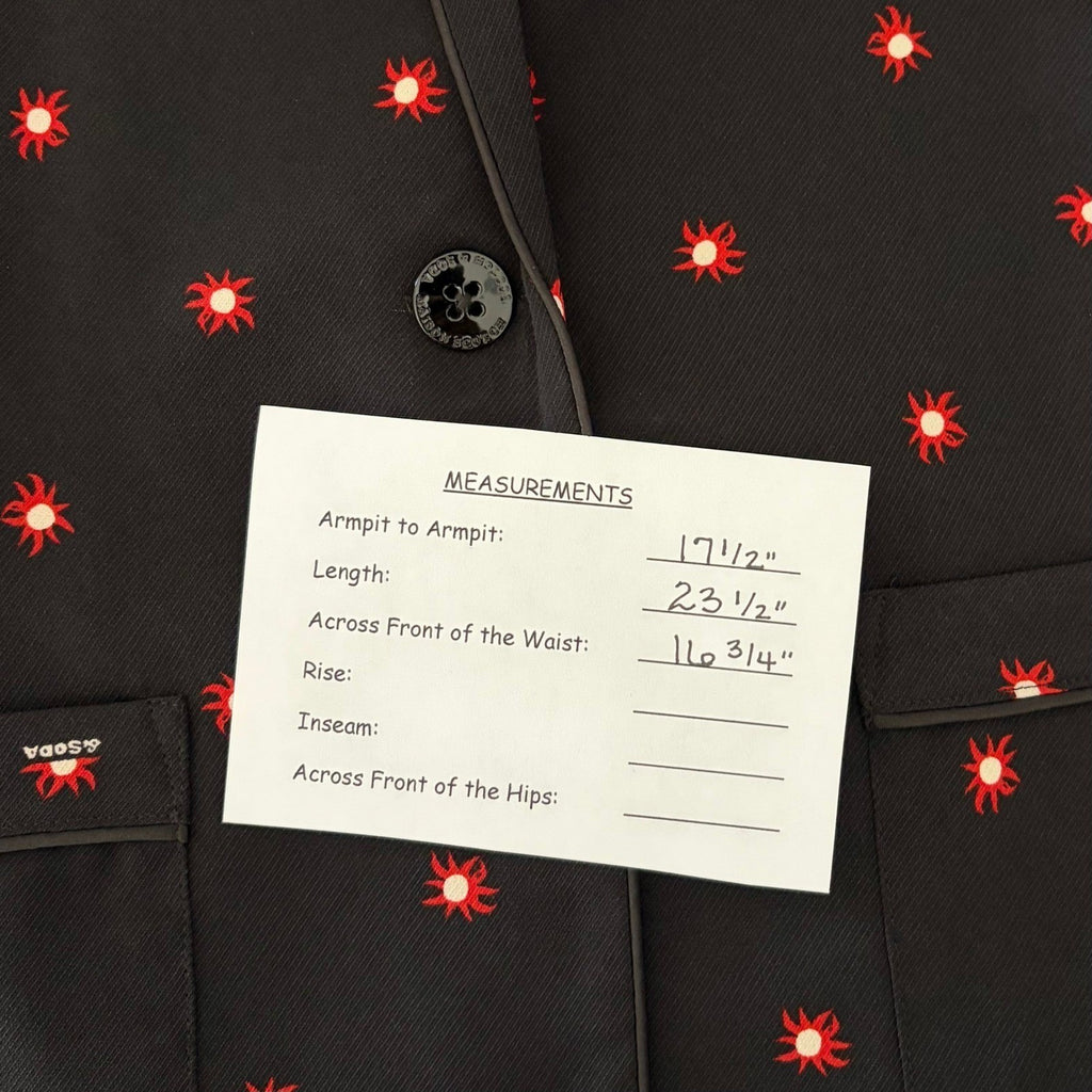 NWT!! SCOTCH & SODA Allover Sun Print Blazer Black Single Button Pockets X-Small