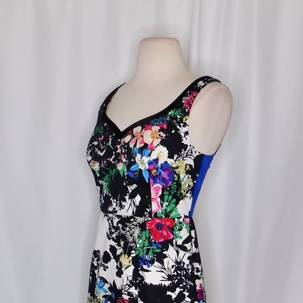 Anthropologie LEIFNOTES Chroma Shadow Floral Sheath Dress Fitted Romantic Size 0