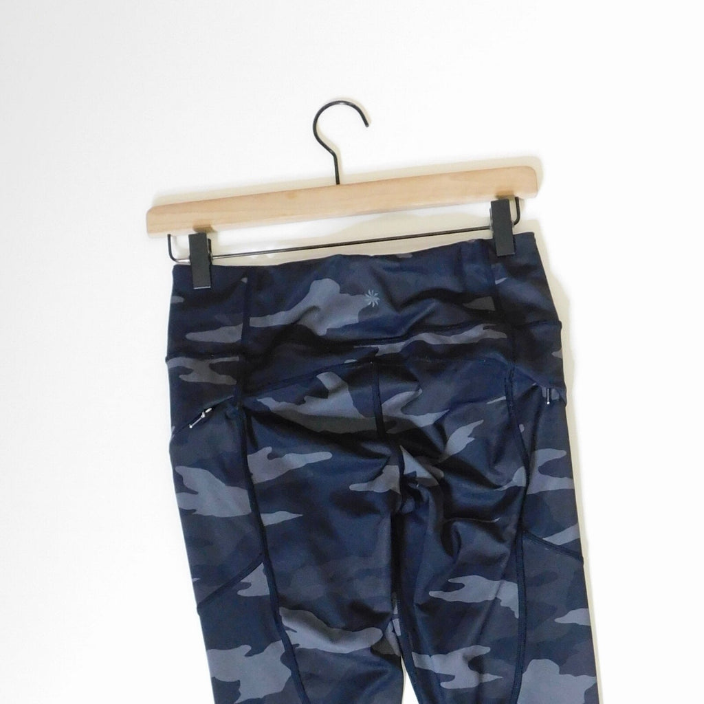 ATHLETA Camo Contender 7/8 Tight Camouflage Print Side Pockets Workout Gym Small