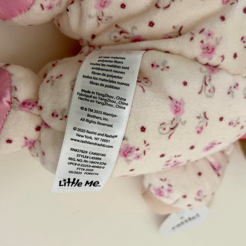 NWT!! LITTLE ME Jackie Retro 10" First Plush Doll Floral Pink Baby Toddler