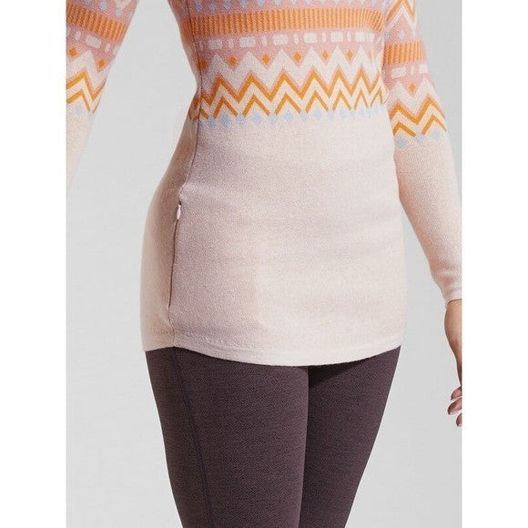 TITLE NINE Barra Tunic Sweater Fair Isle Elderflower Fairisle Mock Neck Medium