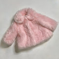 Girls JANIE AND JACK Pink Faux Fur Coat The Flute Line 2020 12-18 Months