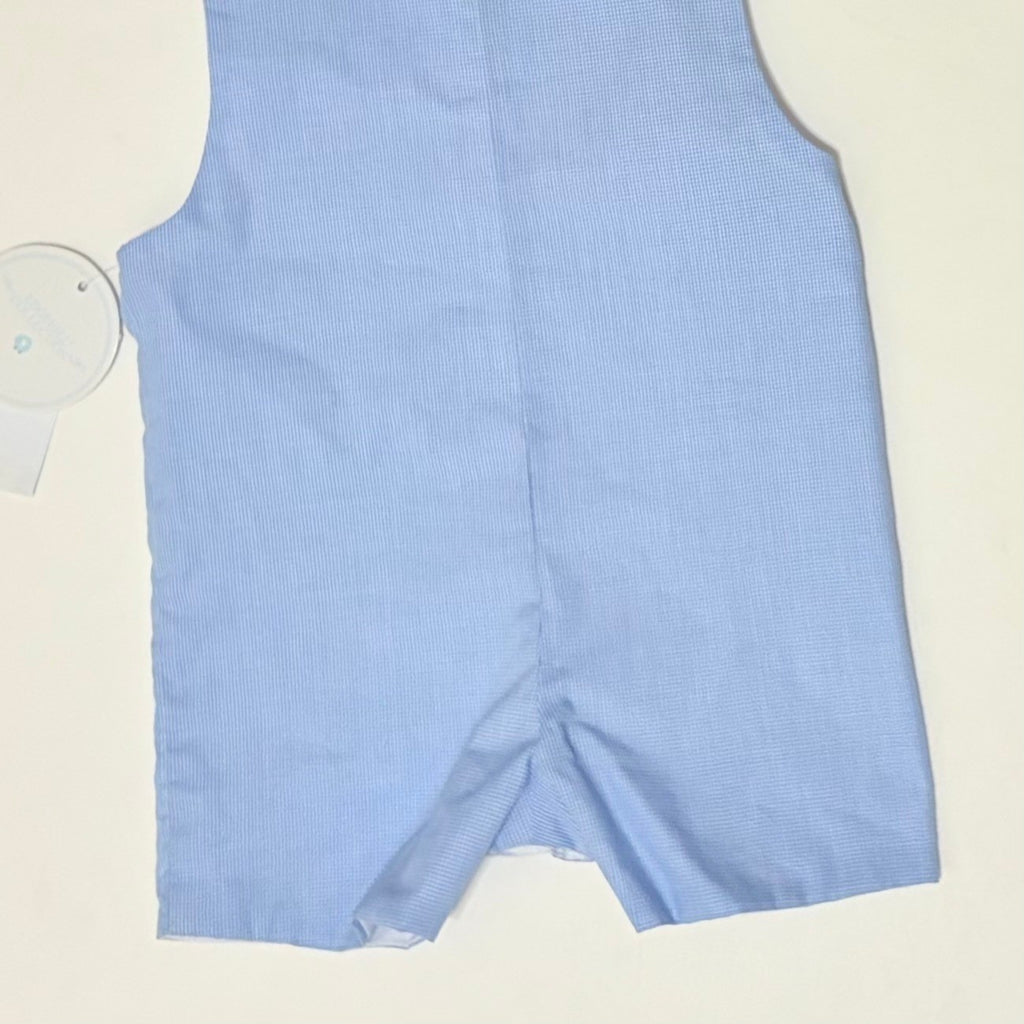 NWT!! EDGEHILL COLLECTION Smocked Bunny Gingham Plaid Romper Blue 3 Months
