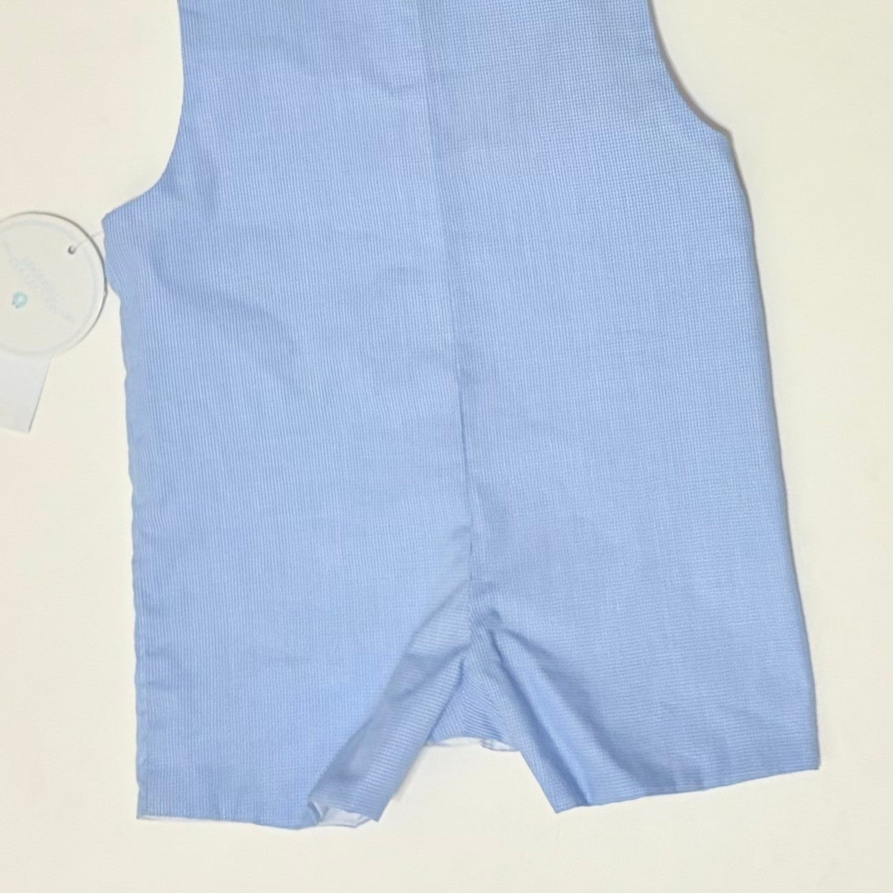 NWT!! EDGEHILL COLLECTION Smocked Bunny Gingham Plaid Romper Blue 3 Months