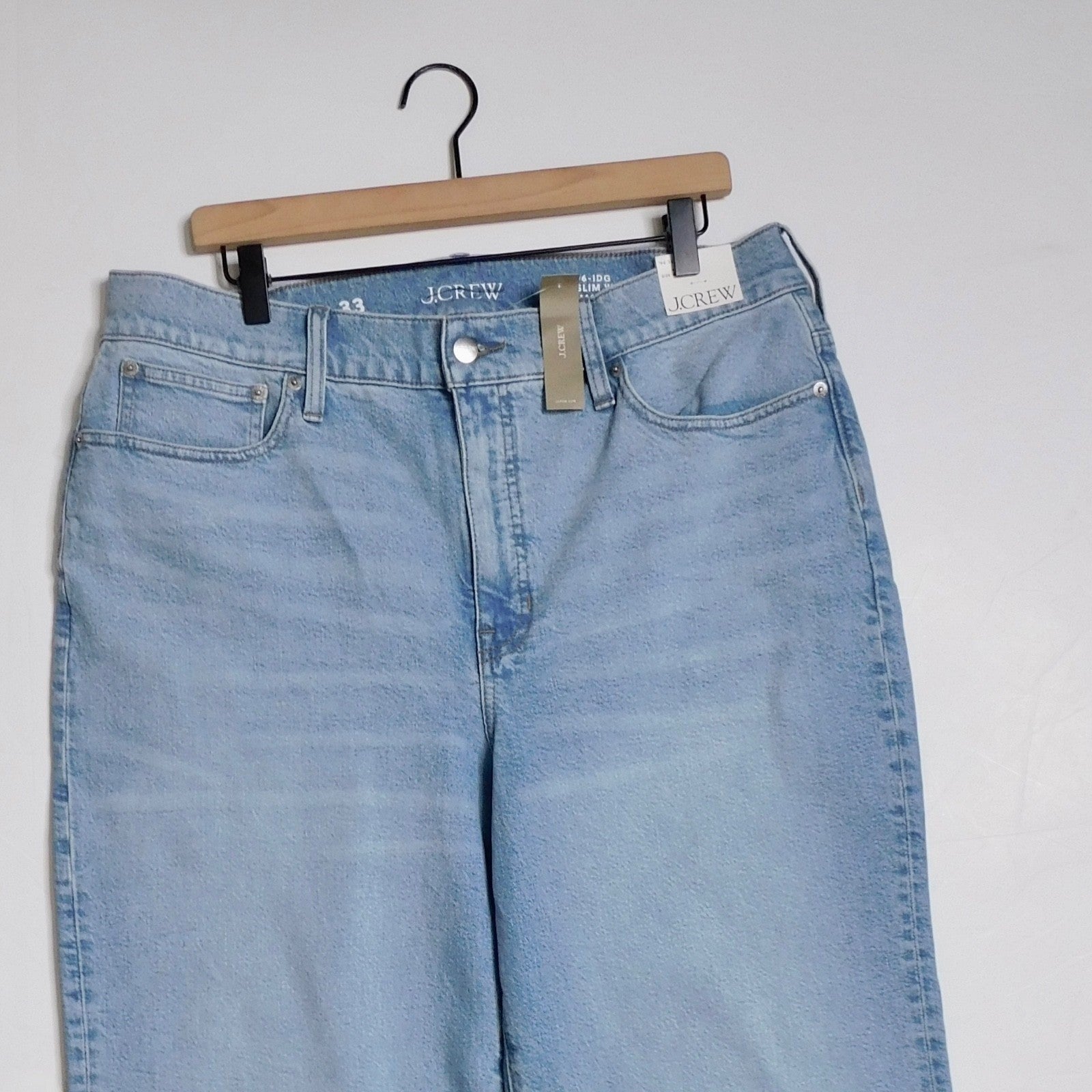 NWT!! J. CREW '96 Slim Wide Jeans Synniva Wash Denim High Rise Waist Size 33