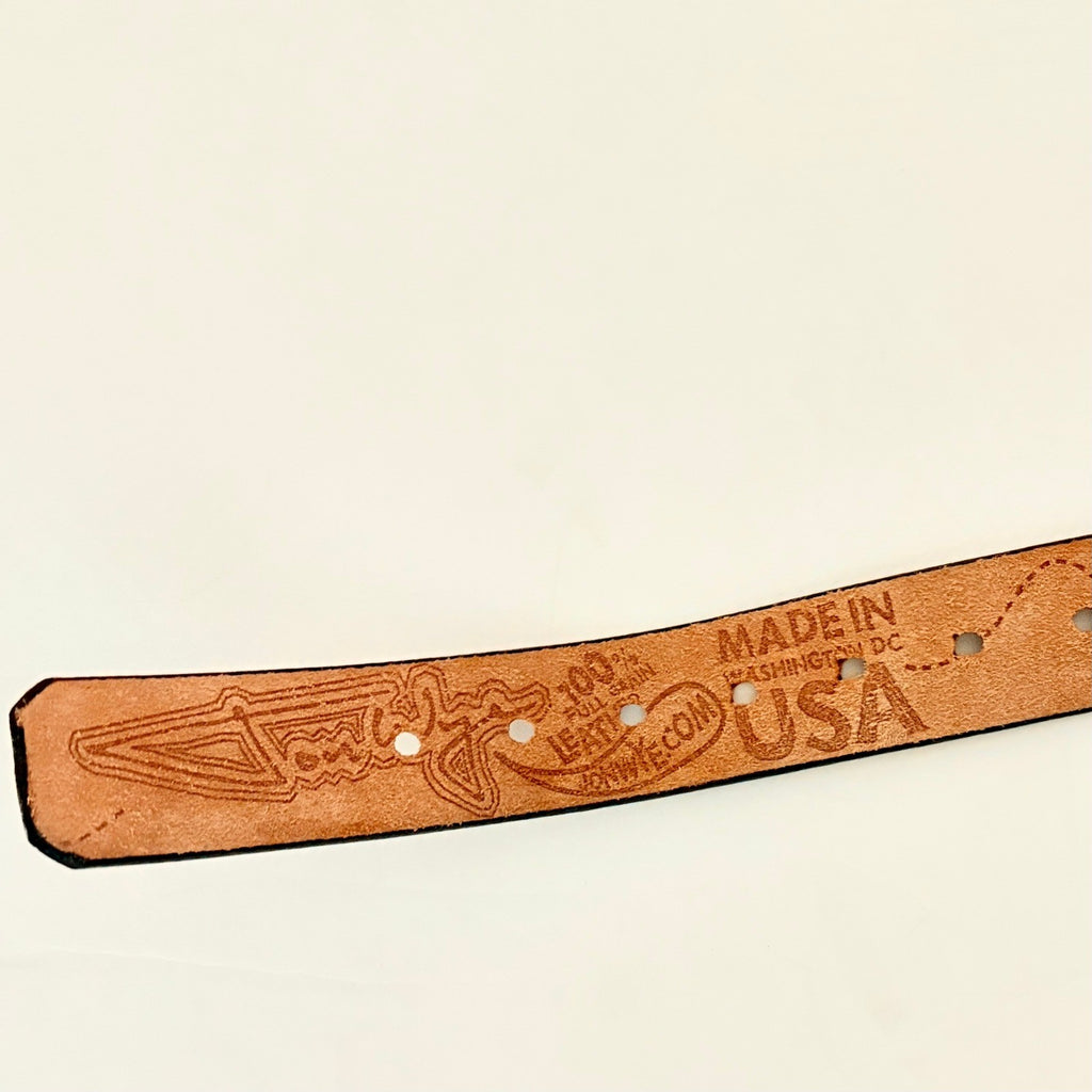 Unisex JON WYE Leather Paisley Belt Western Retro Made in USA Men Women 46"