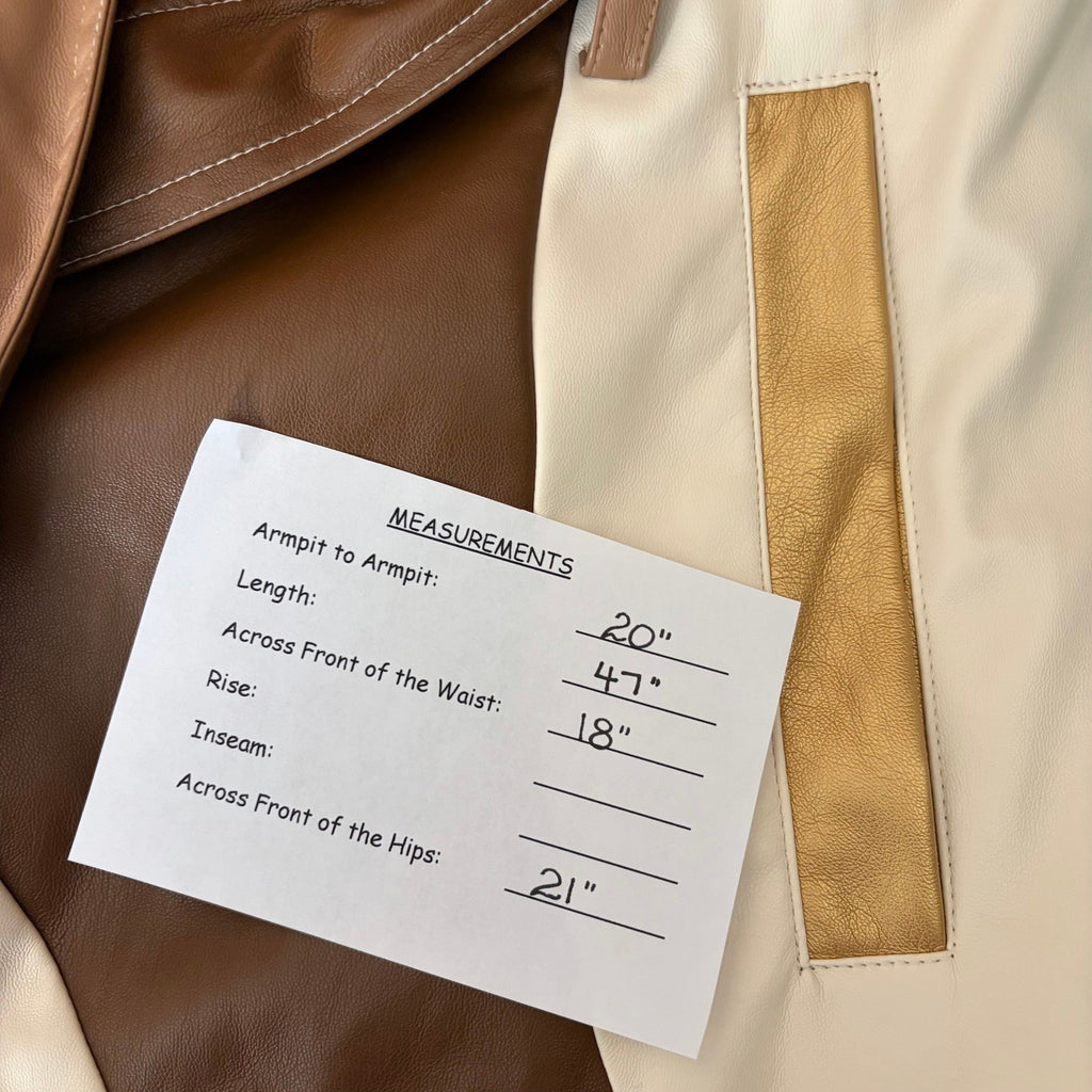 COLIN LOCASCIO Francine Patchwork Trench Coat Vegan Leather Belted Retro Small