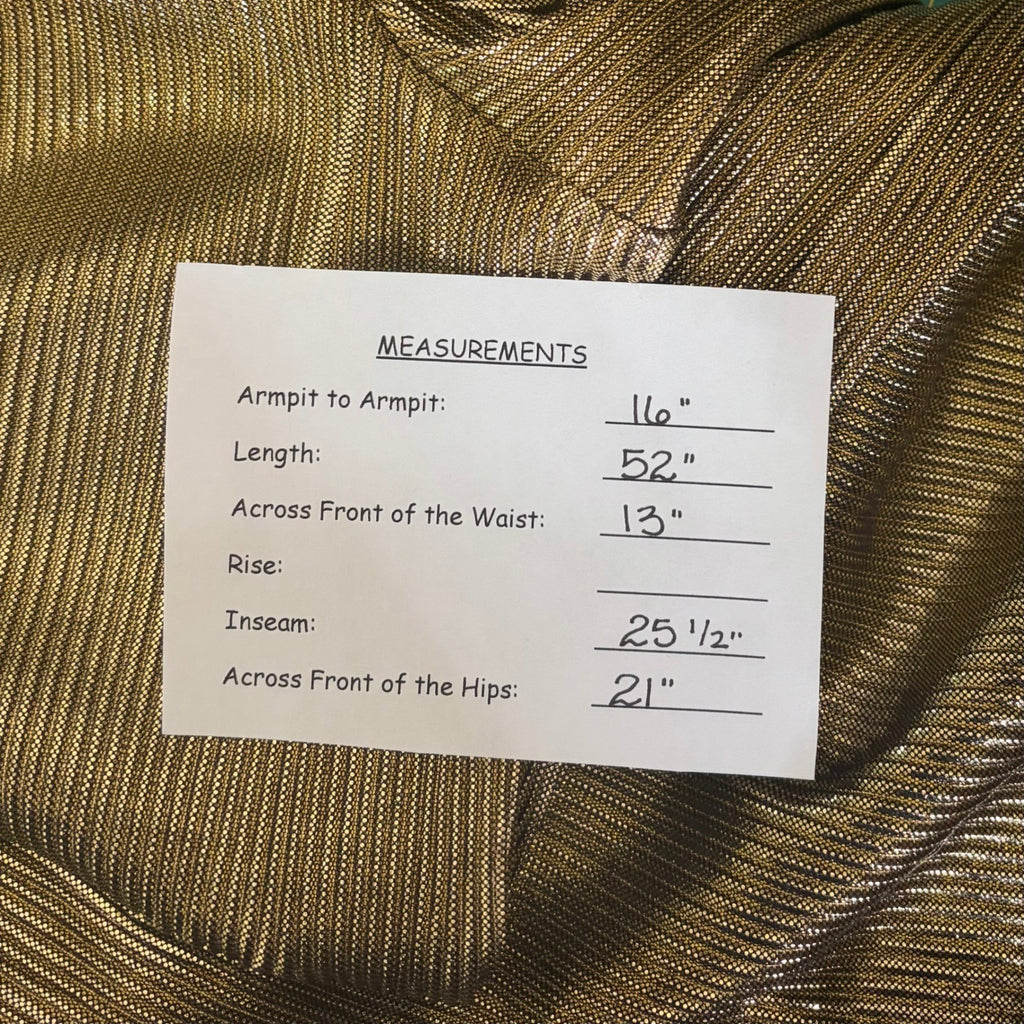 SHOW ME YOUR MUMU Jane Jumpsuit Gold Metallic Wrap Tie Waist Party Glam Small