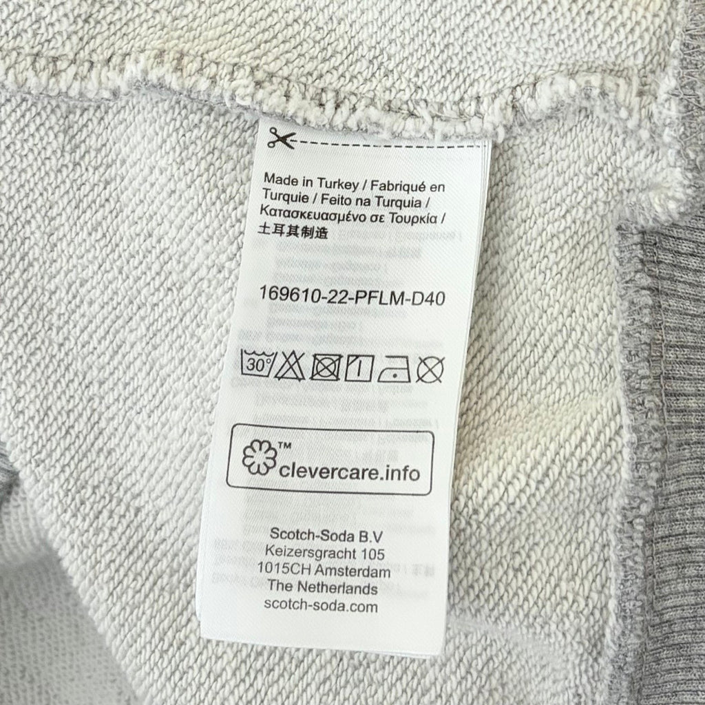 SCOTCH & SODA Artwork Crew Neck Sweatshirt Gray Monogram S Academia Medium