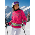 Vintage SUMMIT COUNTY Sporty Wool Blend Crew Neck Sweater Pink Colorful Medium