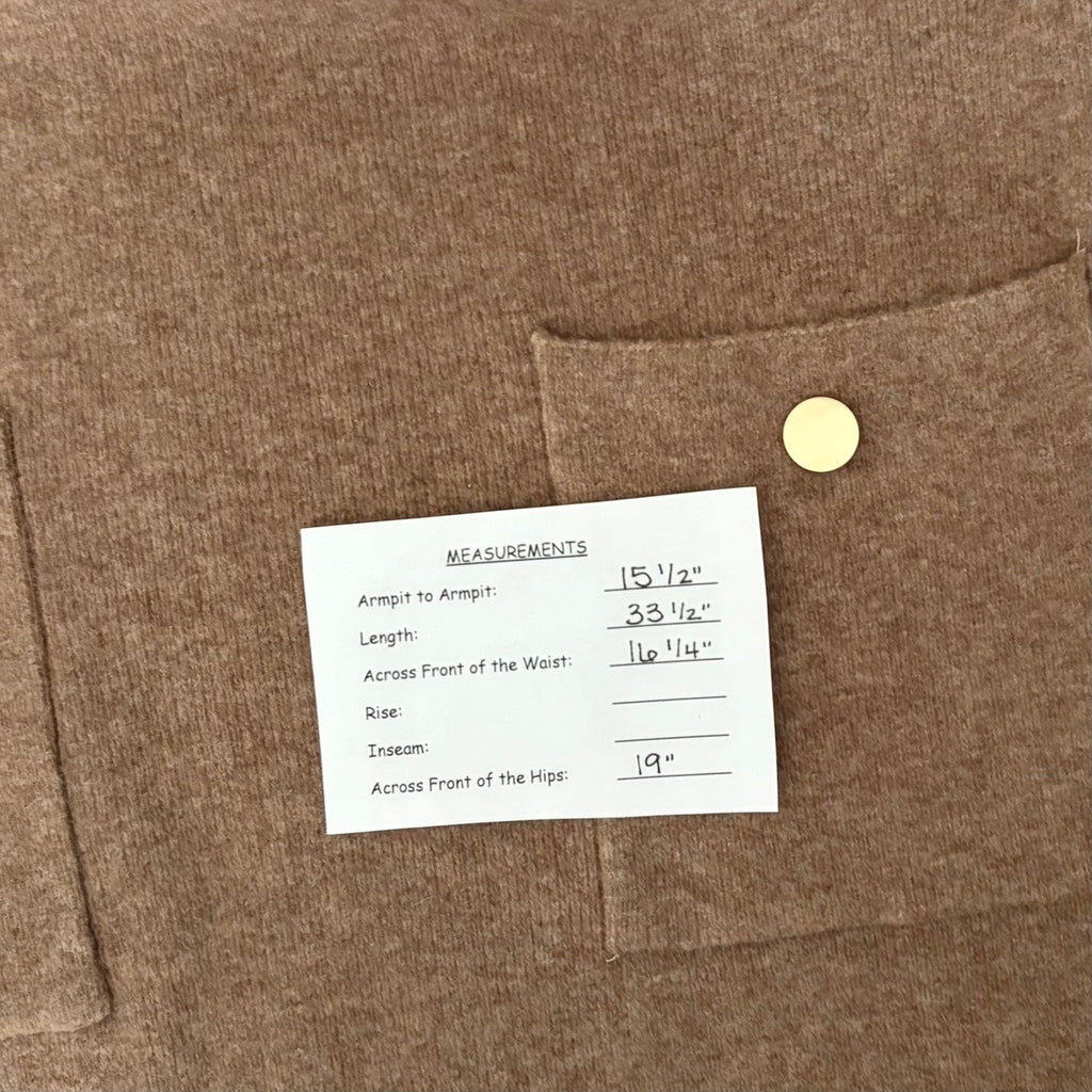ZARA Chic Mock Neck A-Line Dress Pockets Brown Wool Preppy Mockneck Knit Small