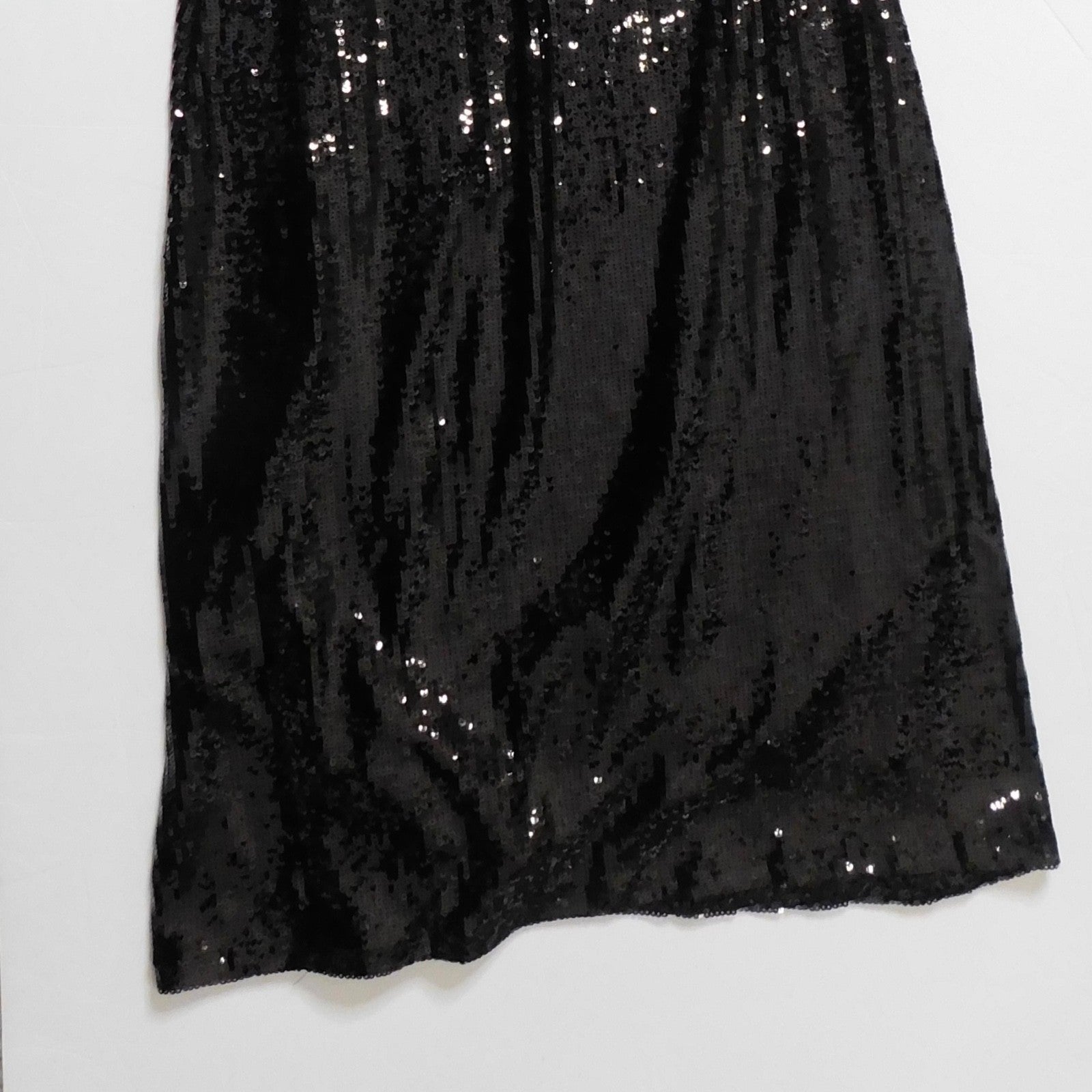 NWT!! WEWOREWHAT Black Sequin Halter Dress Full Length Maxi Glam Party Size 2