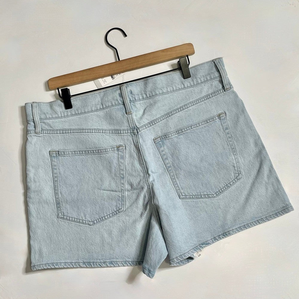 NWT!! J. CREW High Rise Denim Shorts Montauk Wash Pockets Preppy Size 33
