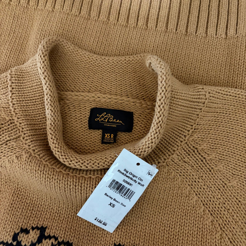 NWT!! FREE PEOPLE x L.L. BEAN Cotton Rollneck Sweater Hiking Boots X-Small