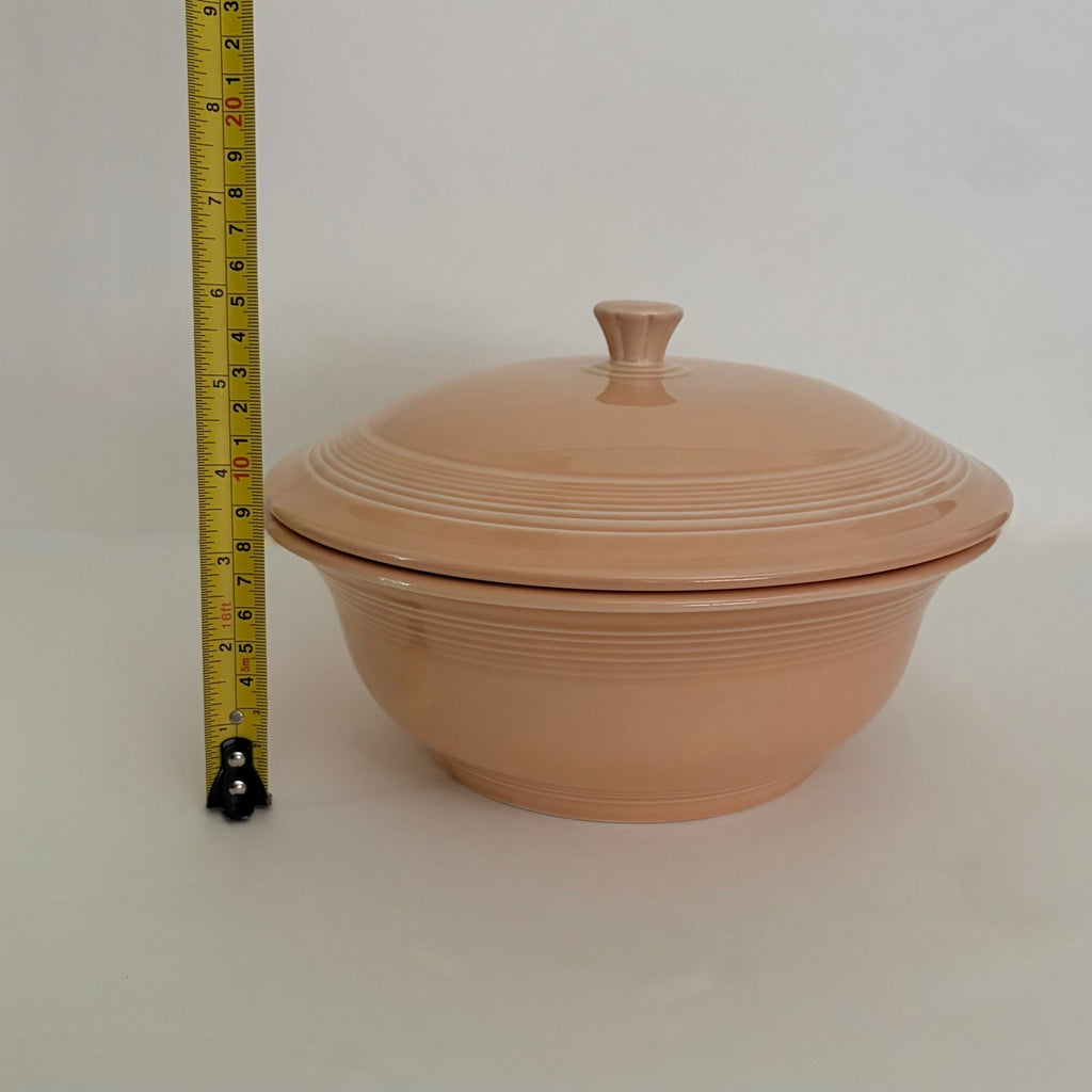 Vintage FIESTA Apricot Covered Lidded Casserole Homer Laughlin Ceramic Made USA