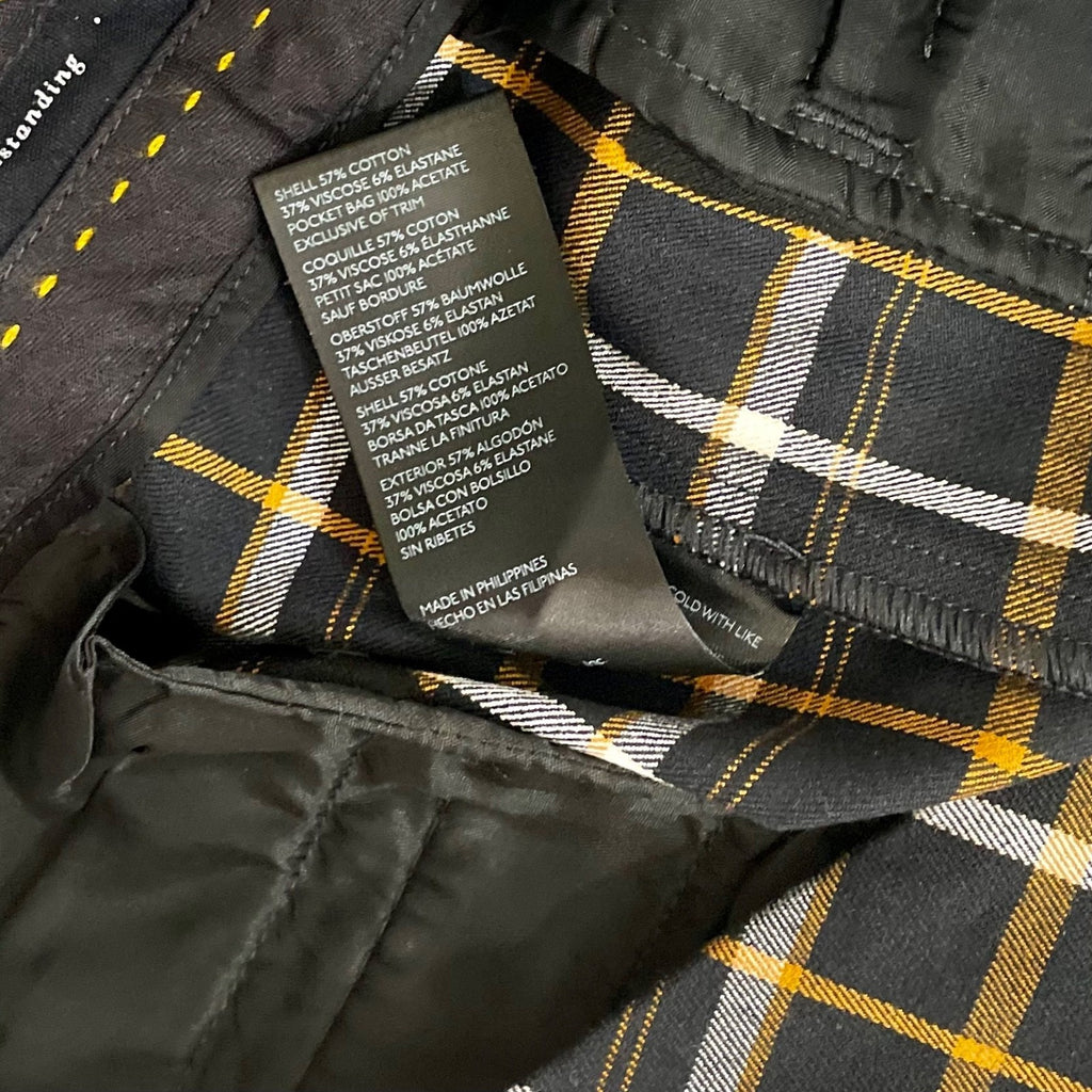 NWT!! ANTHROPOLOGIE The Essential Plaid Pants Black Orange Academia Preppy 10