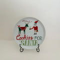 CRATE AND BARREL Cookies For Santa Jenny Bowers Serving Platter Plate 2014