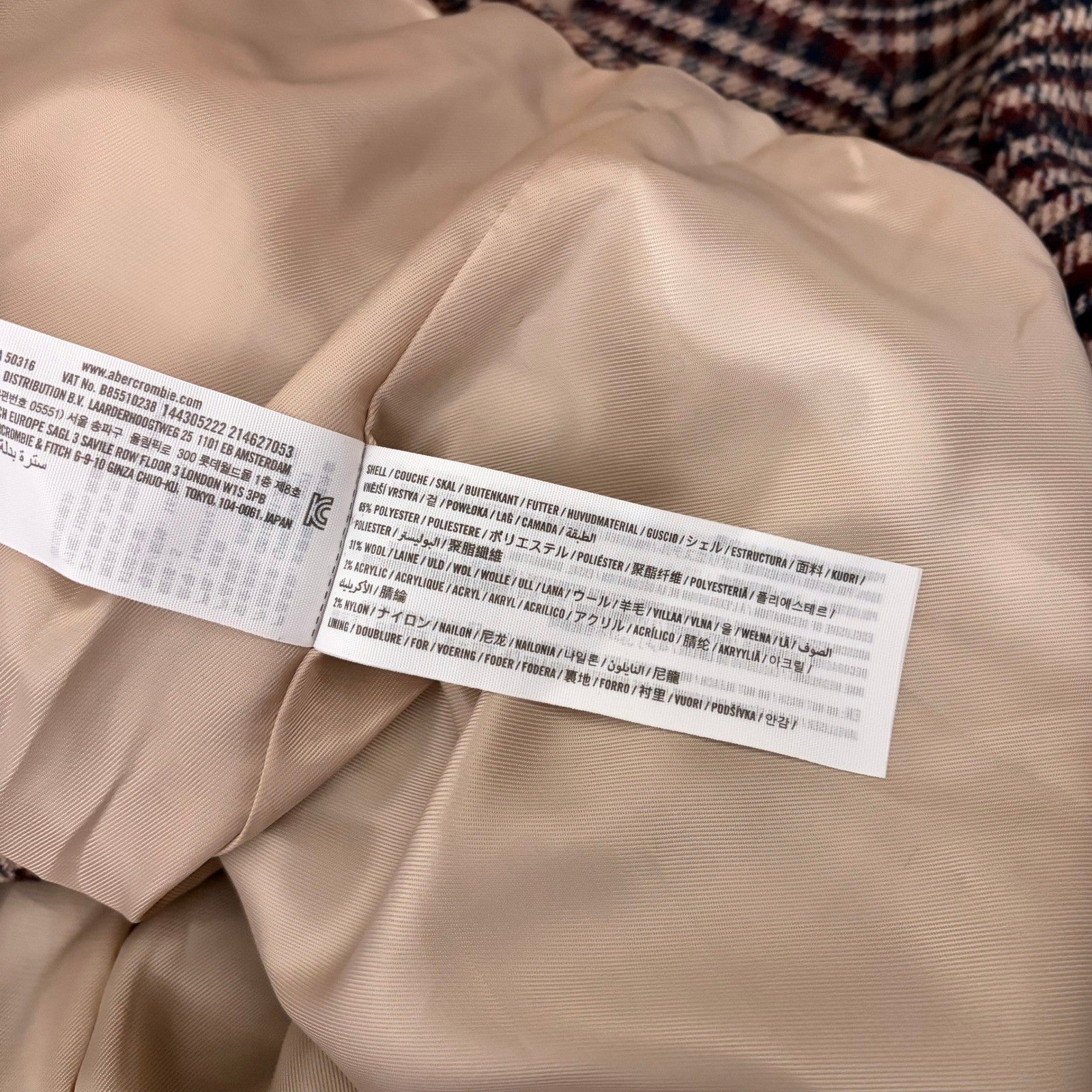 ABERCROMBIE & FITCH Heavyweight Wool Blend Blazer Coat Preppy Academia Small