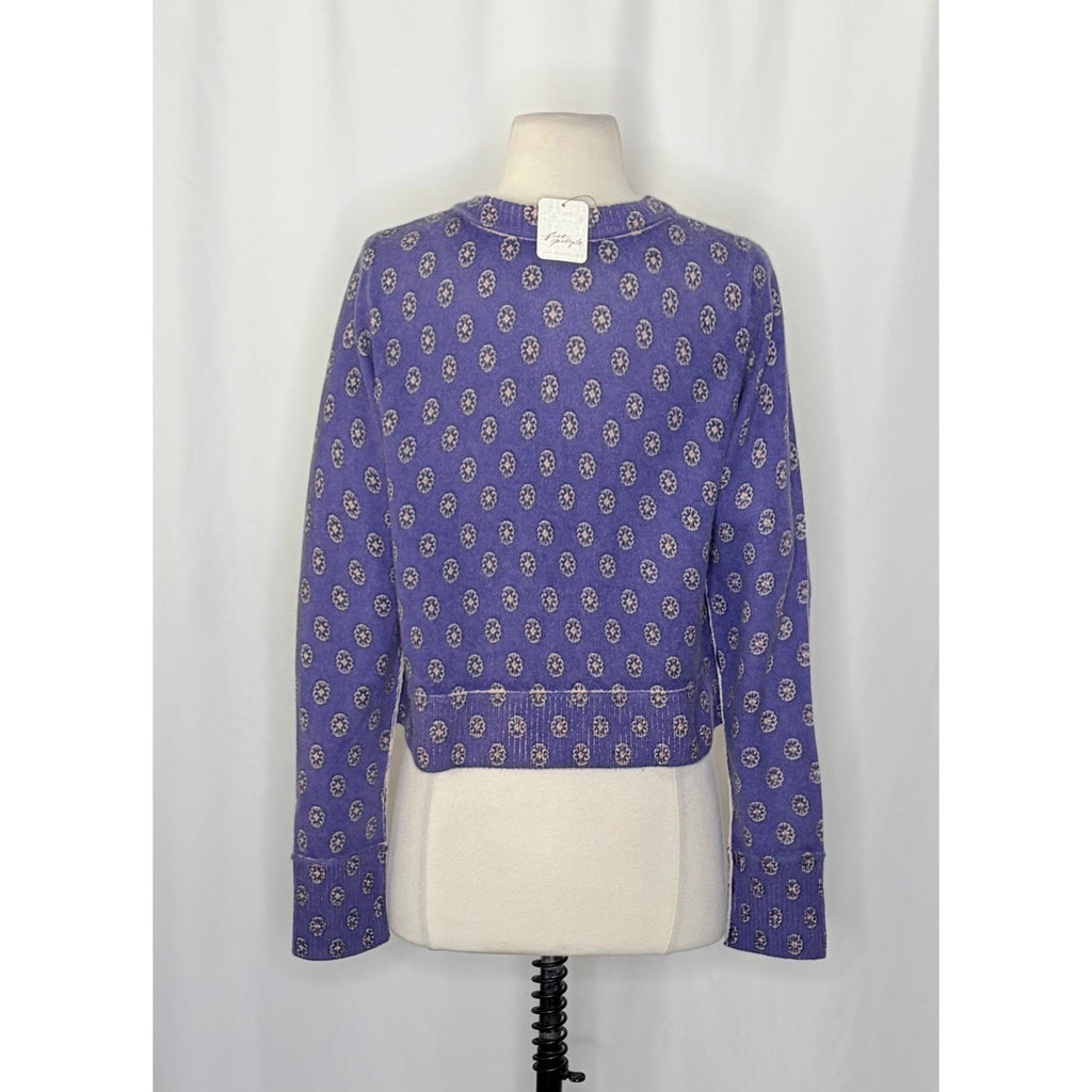 NWT!! FREE PEOPLE Nocturnal Patterned Cardigan Sweater Cardi Floral Small