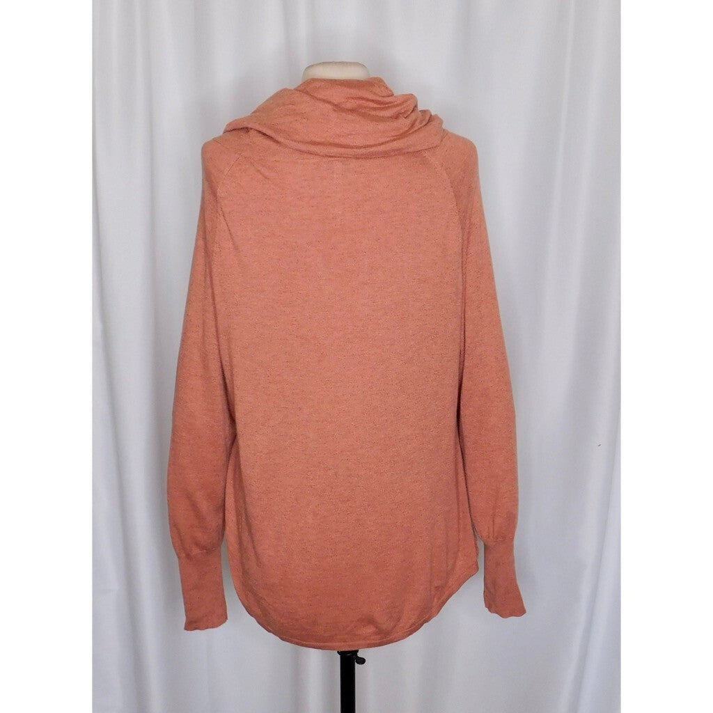 JOIE Wesley Cowl Neck Slouchy Sweater Heather Pale Clay Pullover Knit Medium