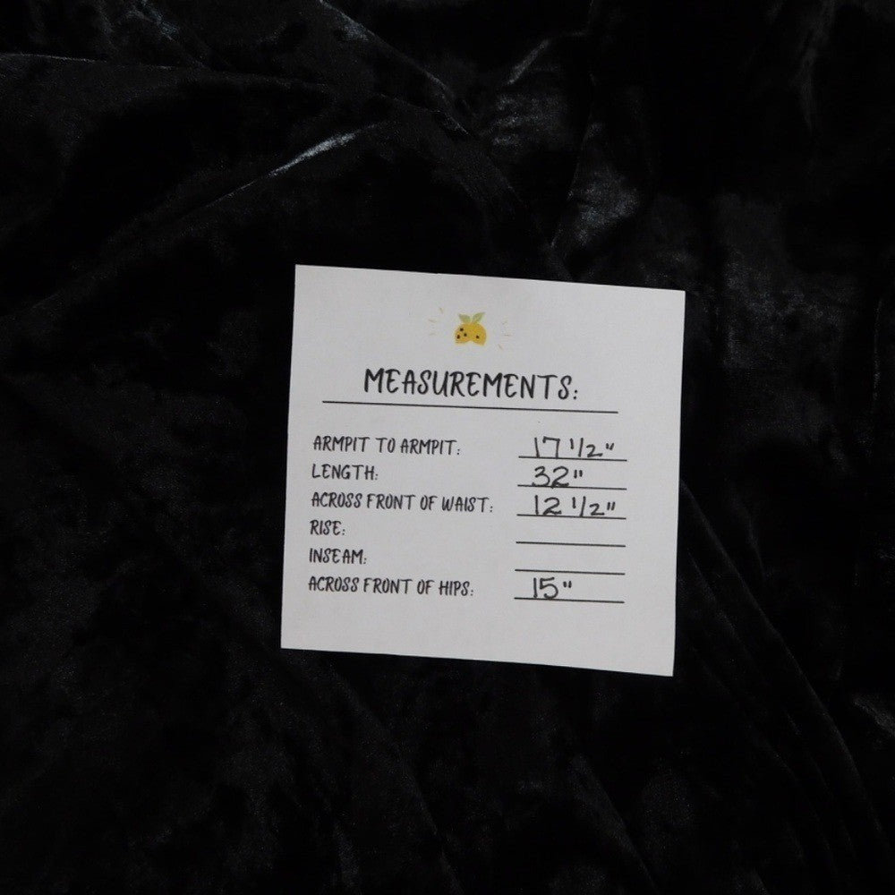 MISA Los Angeles Ophelie Black Crushed Velvet Tie Front Mini Dress Stretch Small