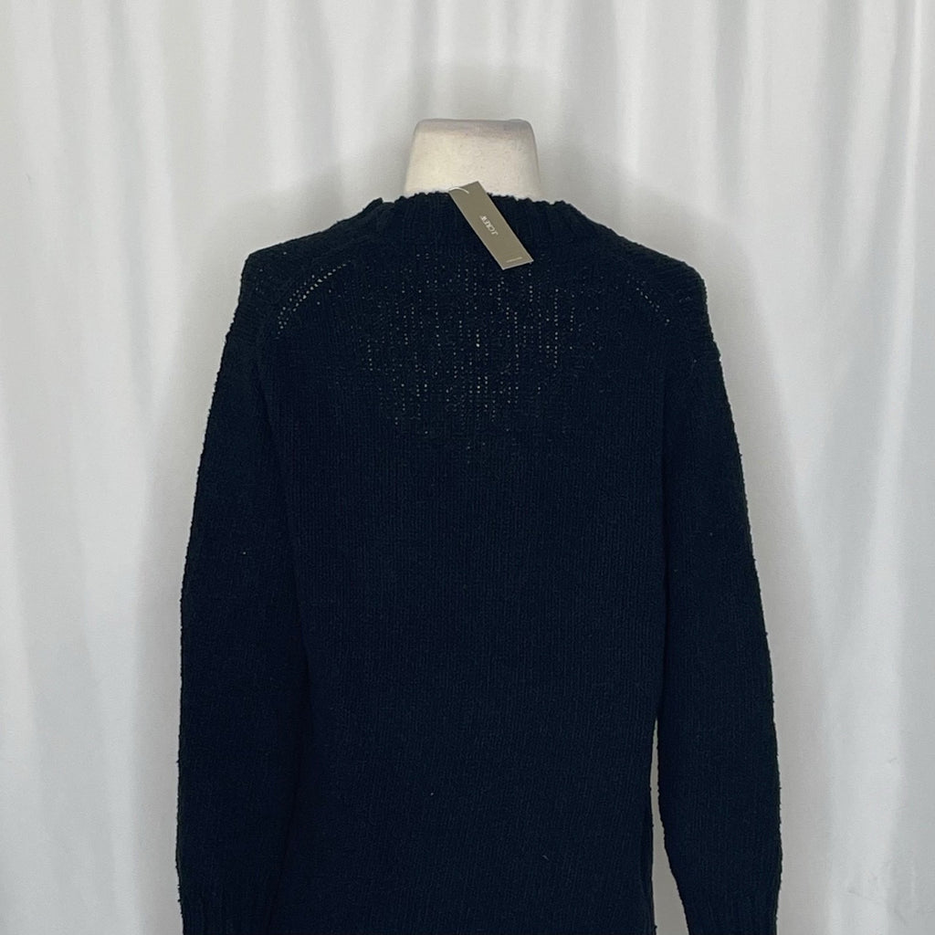NWT!! J. CREW Marina V-Neck Cardigan Sweater Pockets Solid Black Preppy Medium