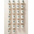 ANTHROPOLOGIE Letter "M" Monogram Mug White Minimalist Coffee Tea Farmhouse M