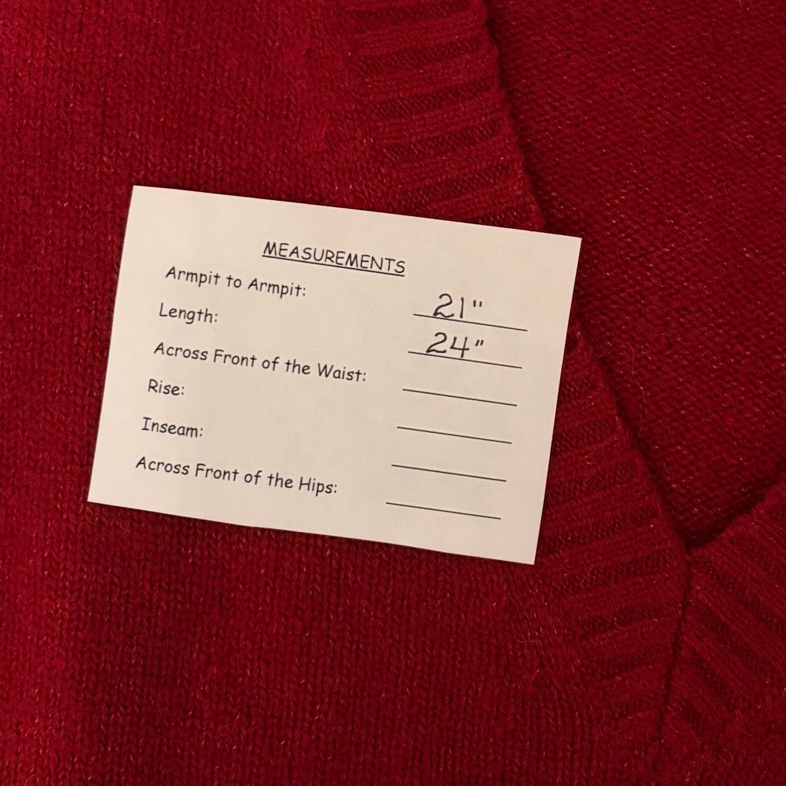 J. CREW Relaxed V Neck Pullover Sweater Solid Red Merino Wool Alpaca Medium