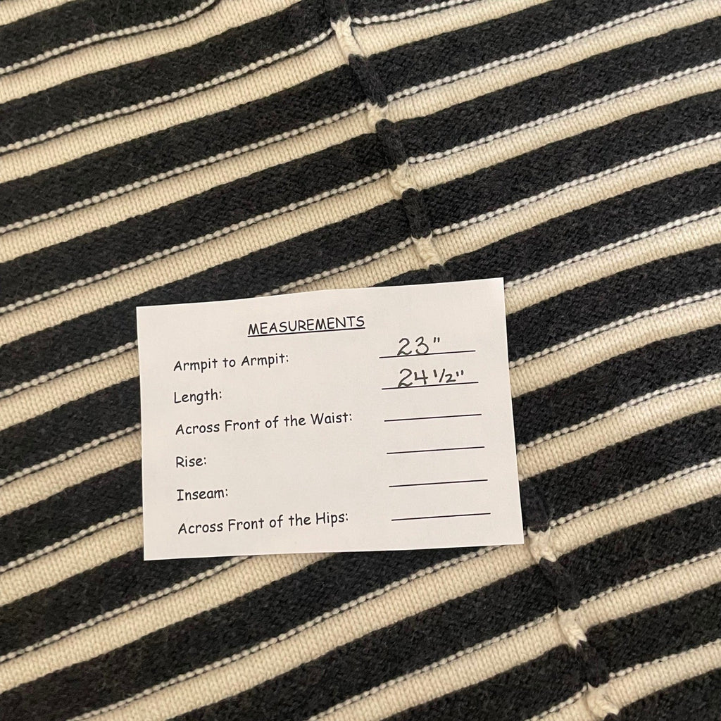 Anthropologie MAEVE The Chandler Crew Neck Relaxed Sweater Striped Gray Medium