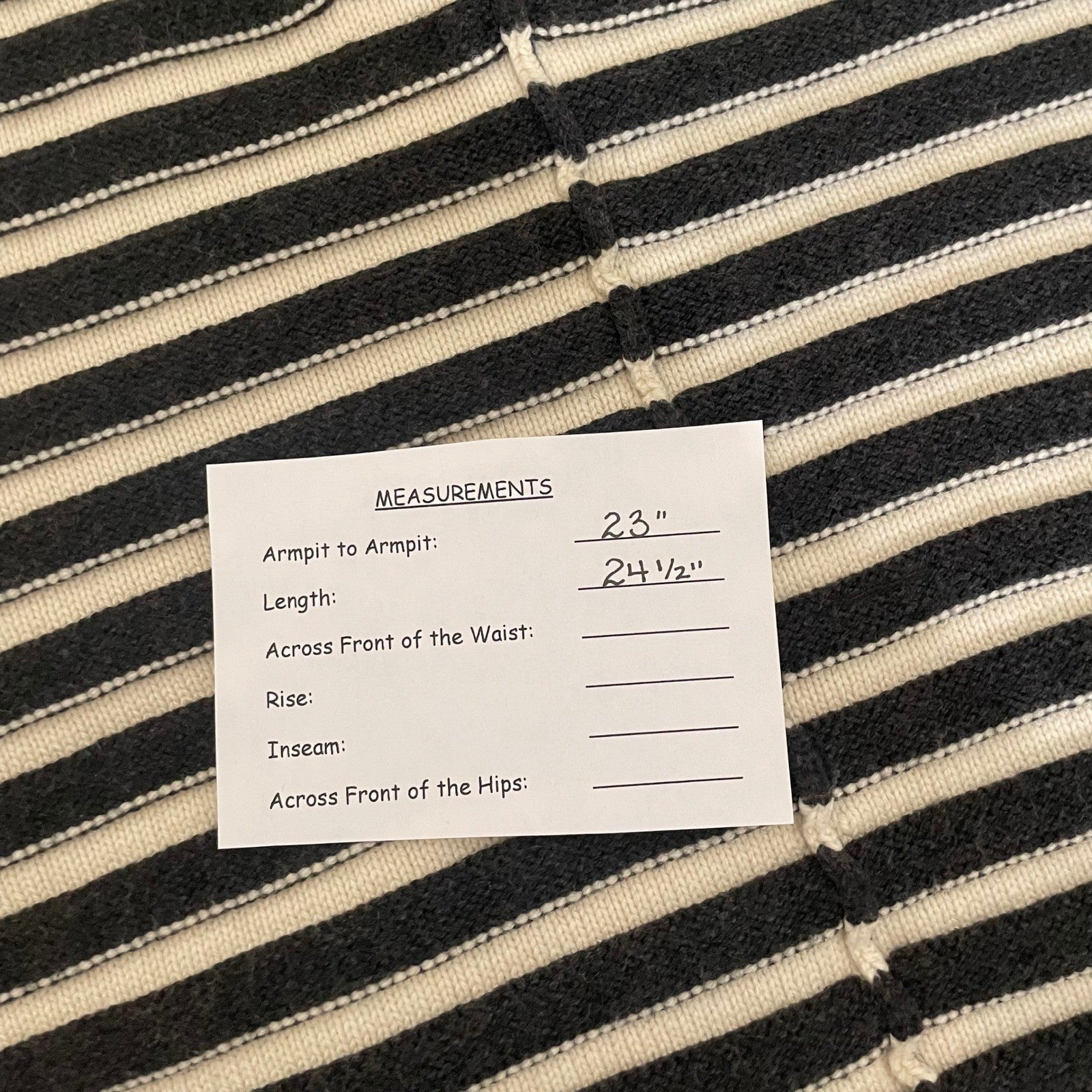 Anthropologie MAEVE The Chandler Crew Neck Relaxed Sweater Striped Gray Medium