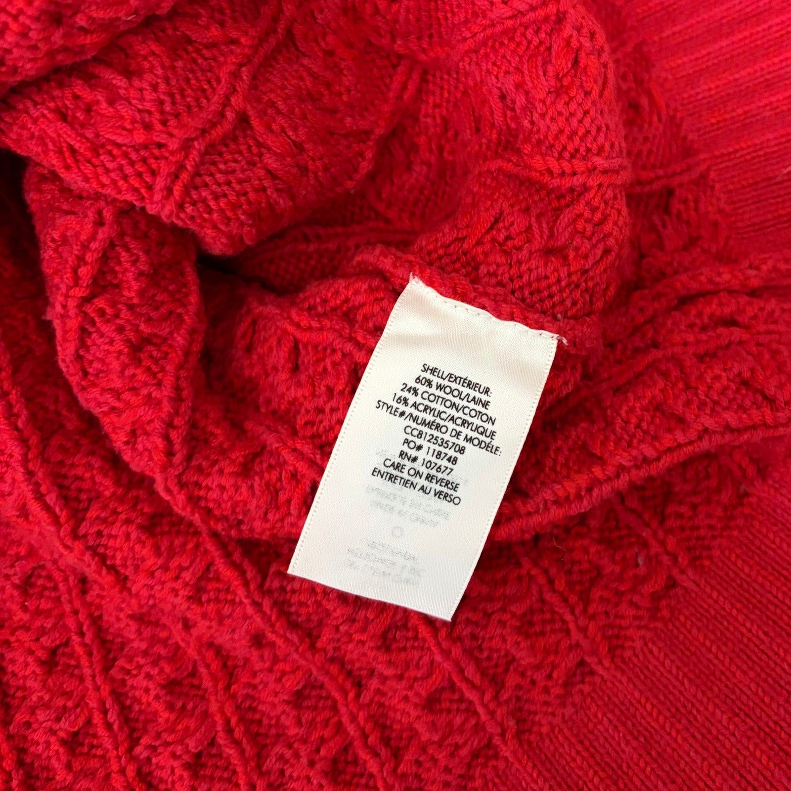 ALICE + OLIVIA Lebell Mixed Knit Cropped Sweater Colorblock Colorful Large