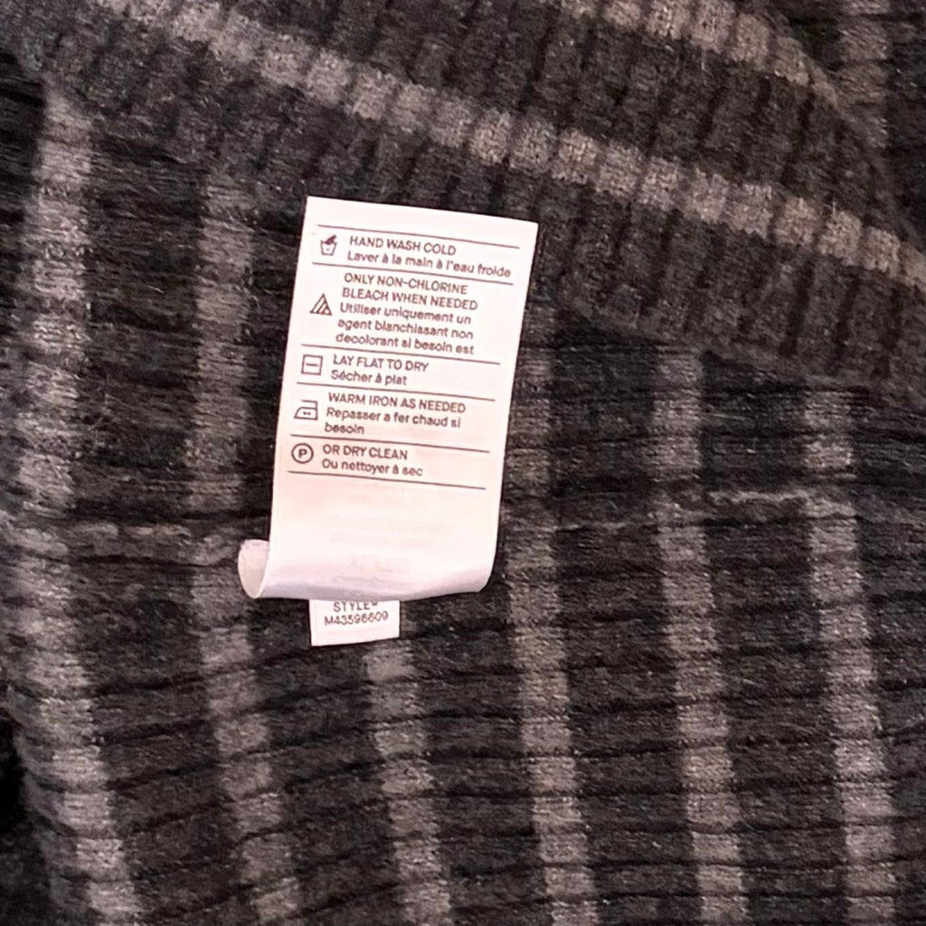 Men's VINCE Cashmere Striped Turtleneck Sweater Gray Ribbed Knitwear X-Large