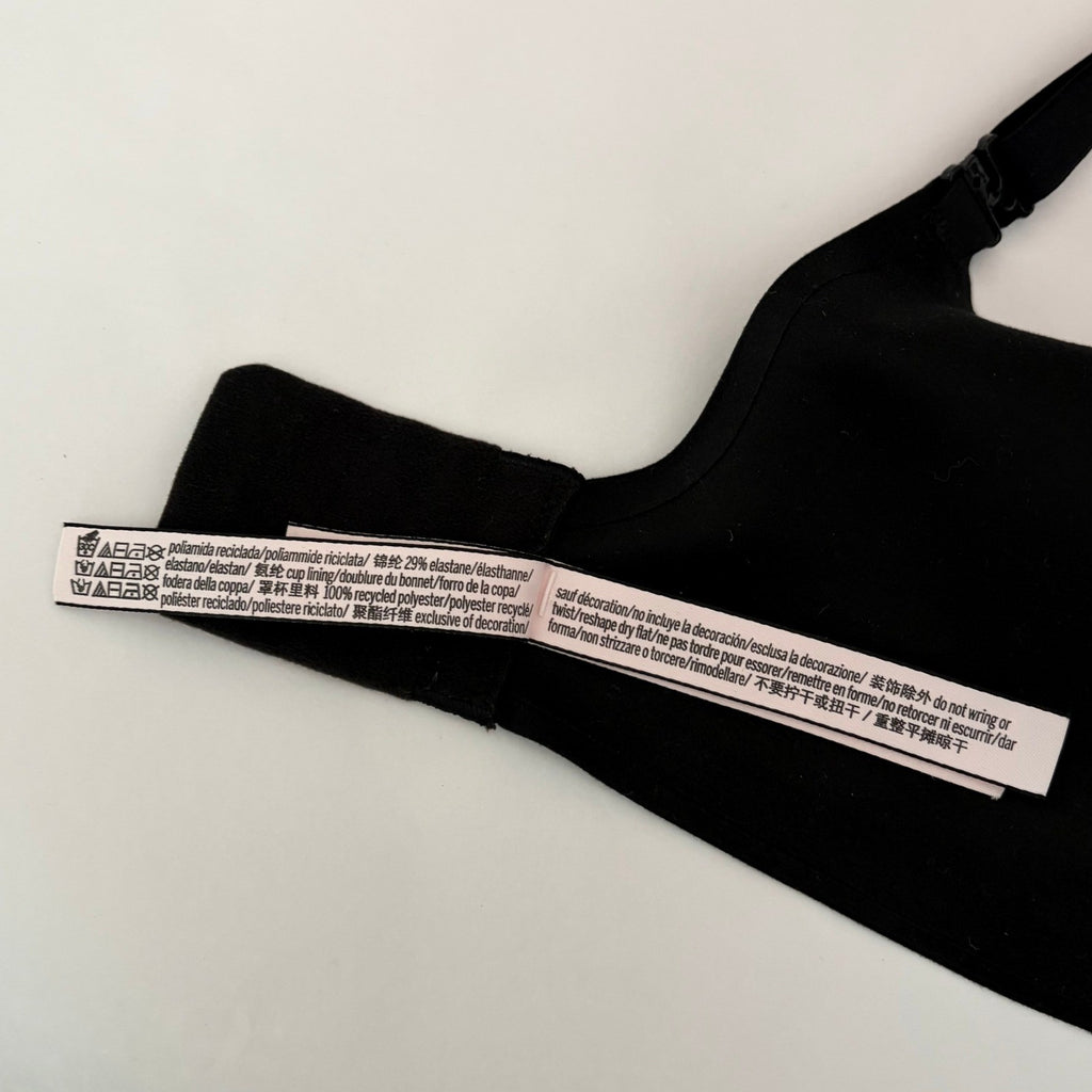 VICTORIA'S SECRET Black Push-Up Convertible Bra Padded Solid 38DD
